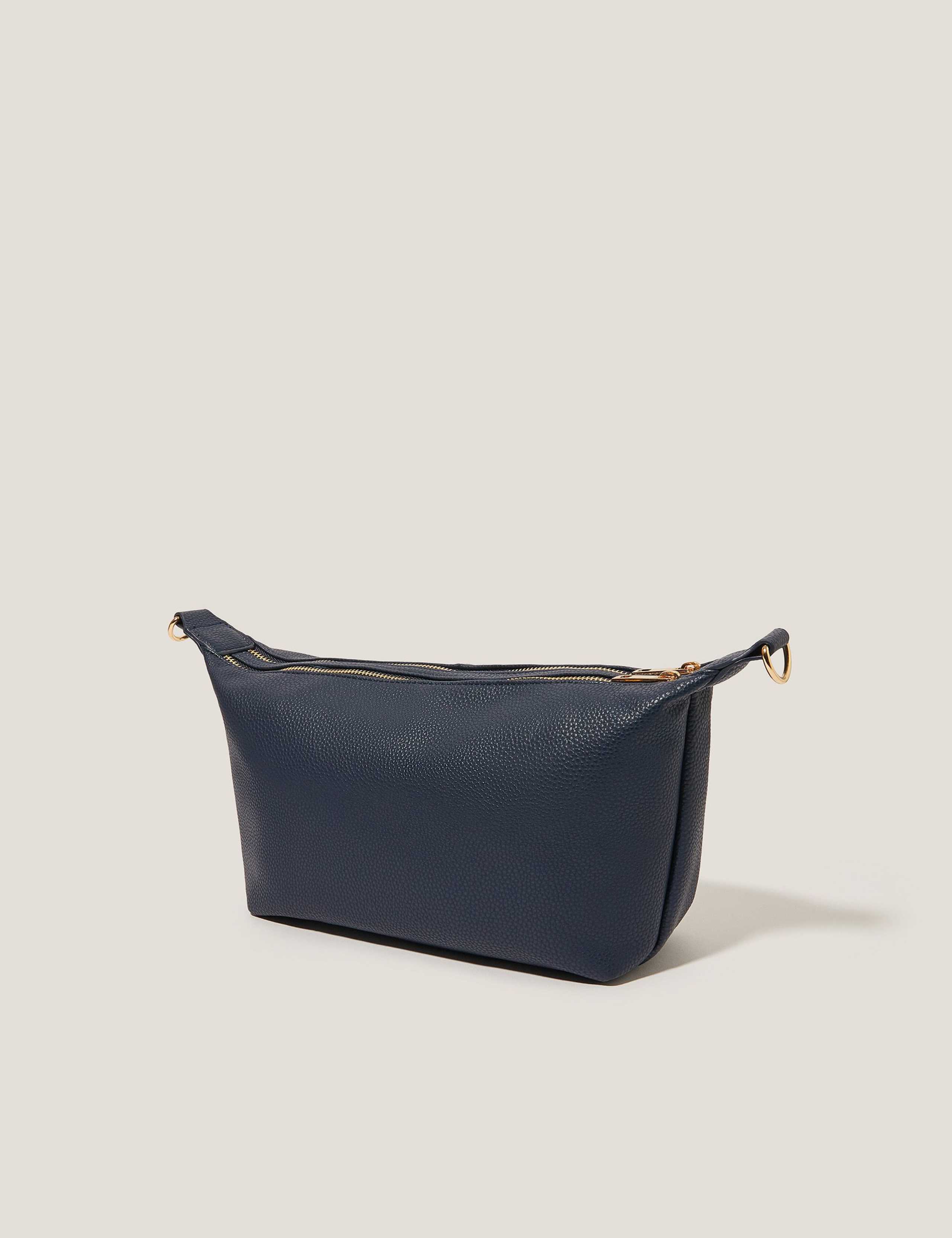 Double Zip Zig-Zag Strap Sling Cross Body Bag 3 of 4
