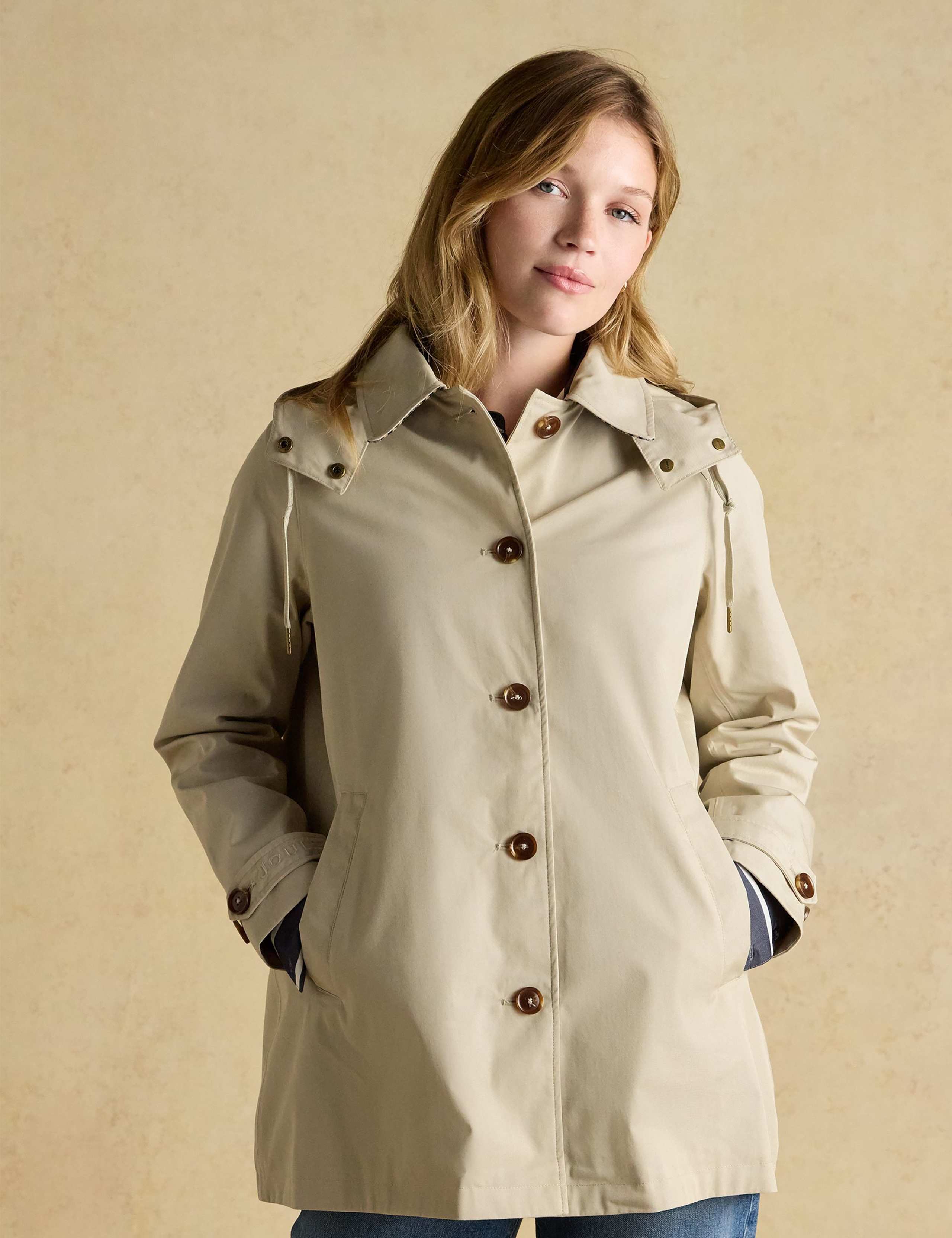 Cotton Rich Hooded Raincoat 1 of 10