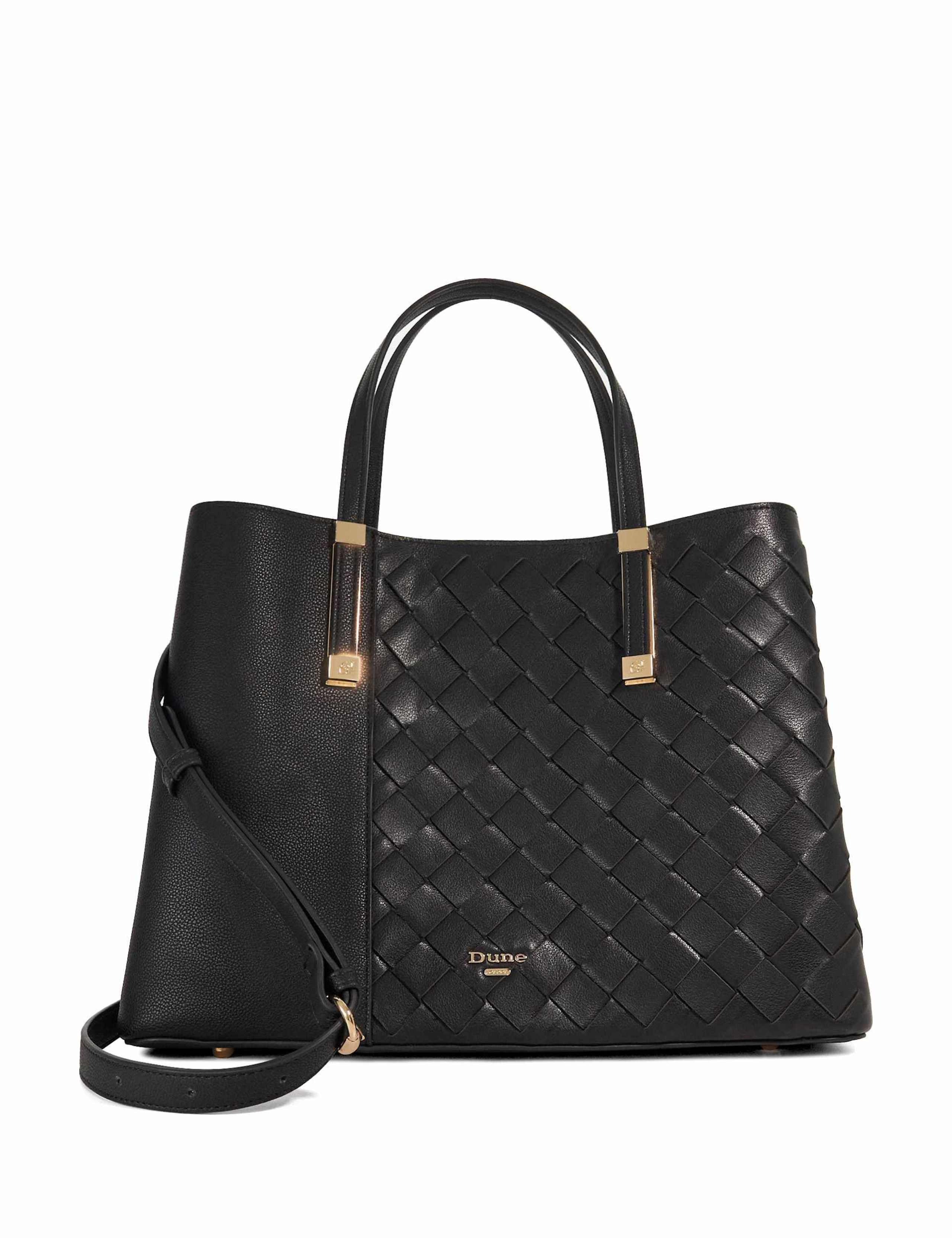 Leather Woven Tote Bag 1 of 6