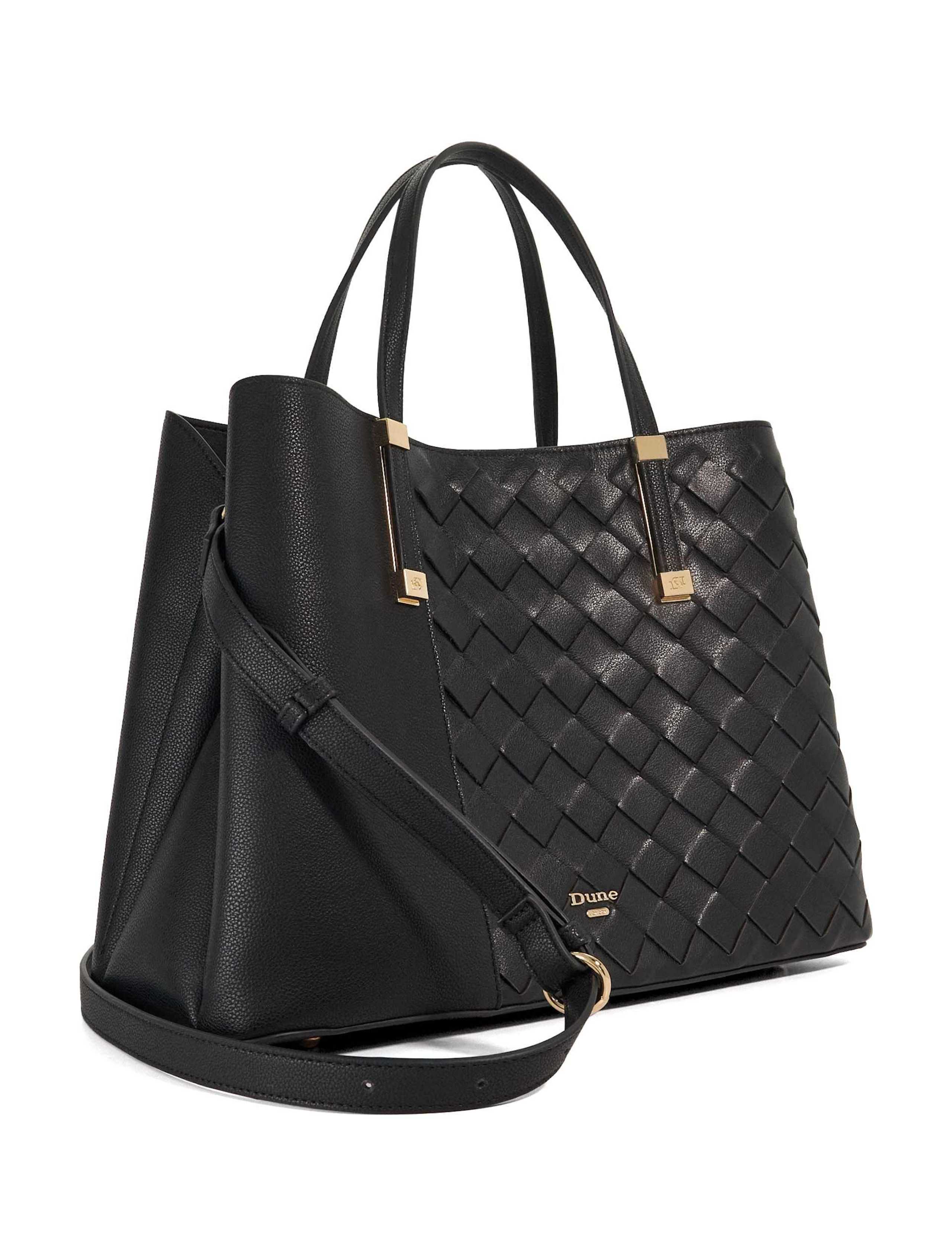 Leather Woven Tote Bag 2 of 6