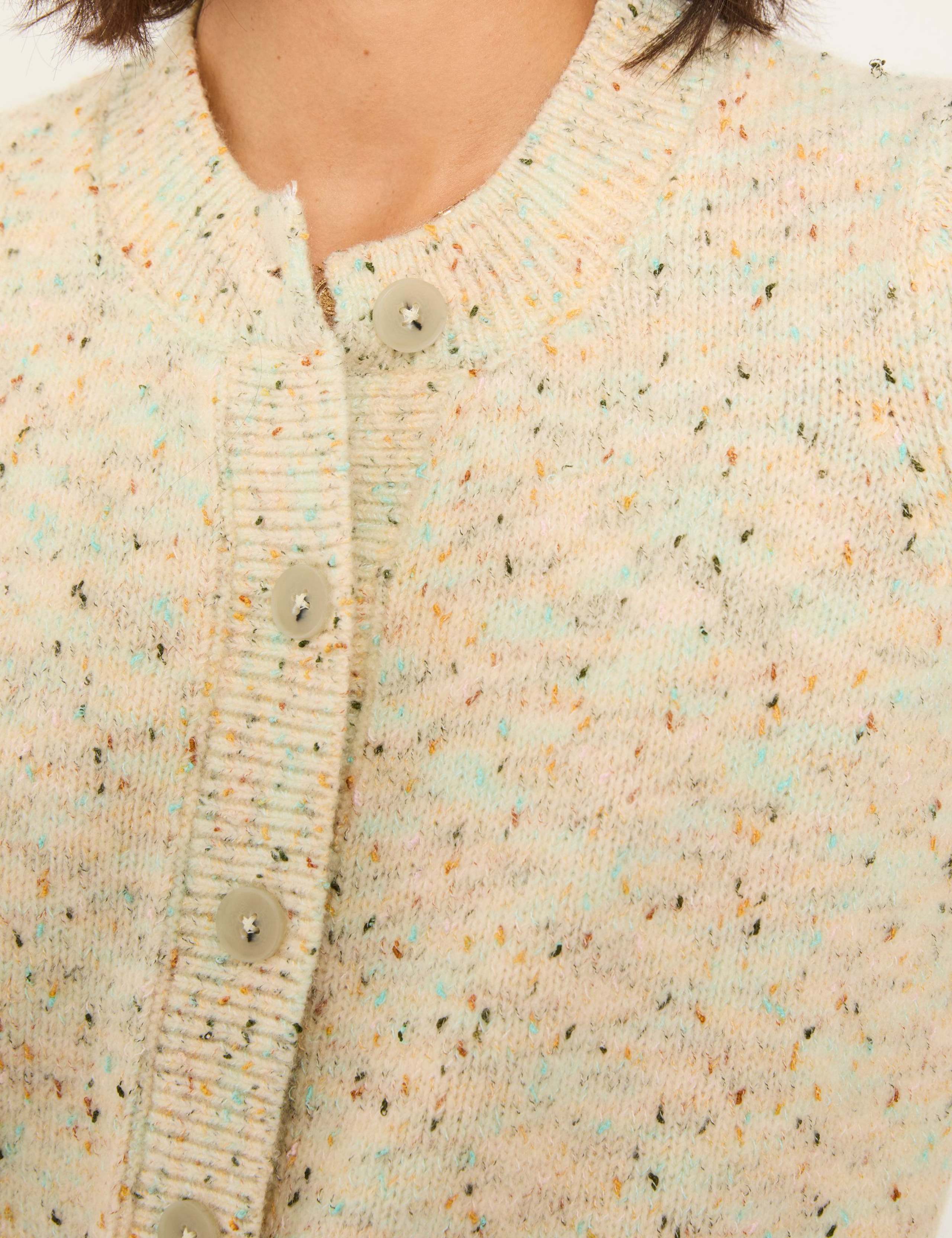 Textured Crew Neck Cardigan 5 of 5