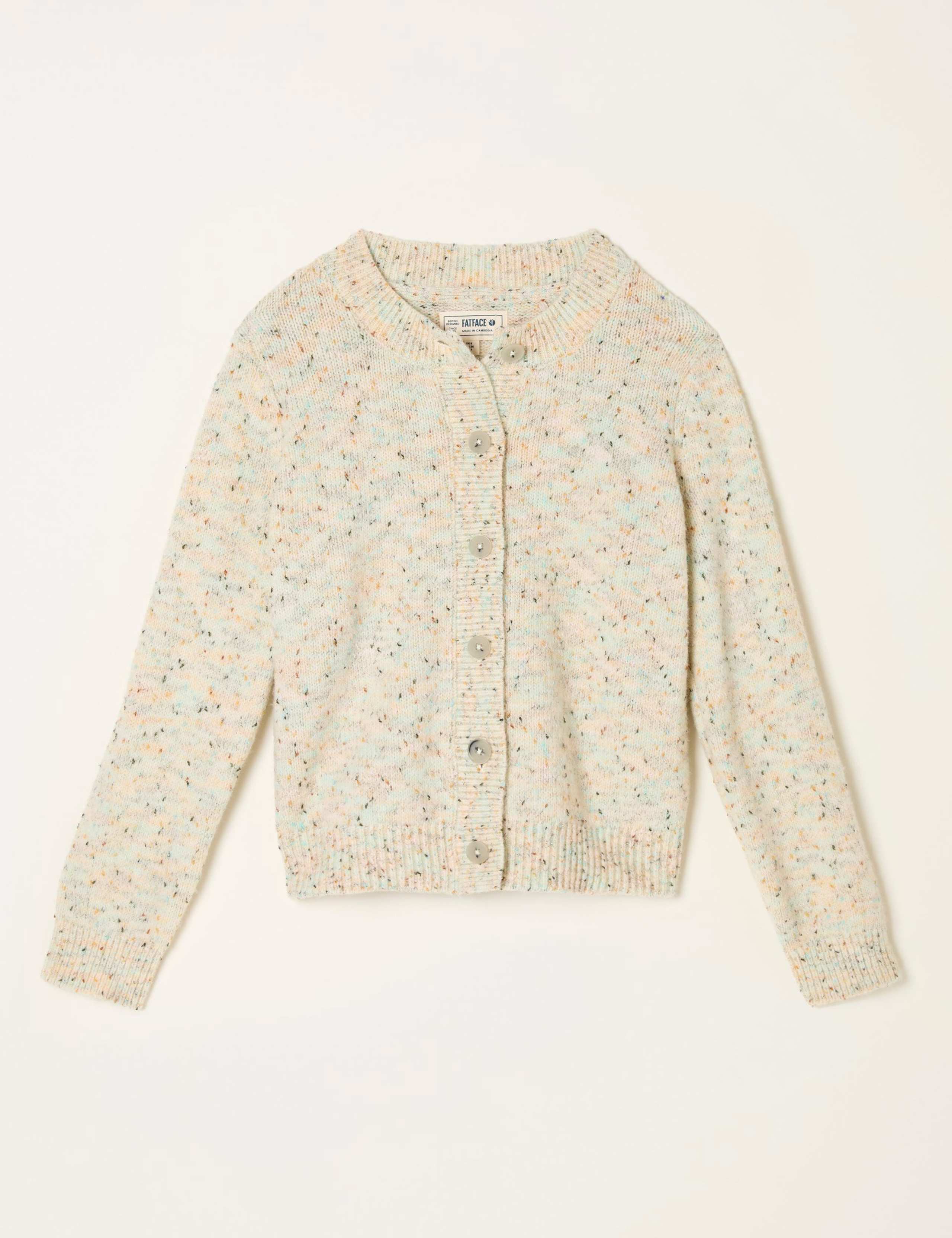 Textured Crew Neck Cardigan 2 of 5