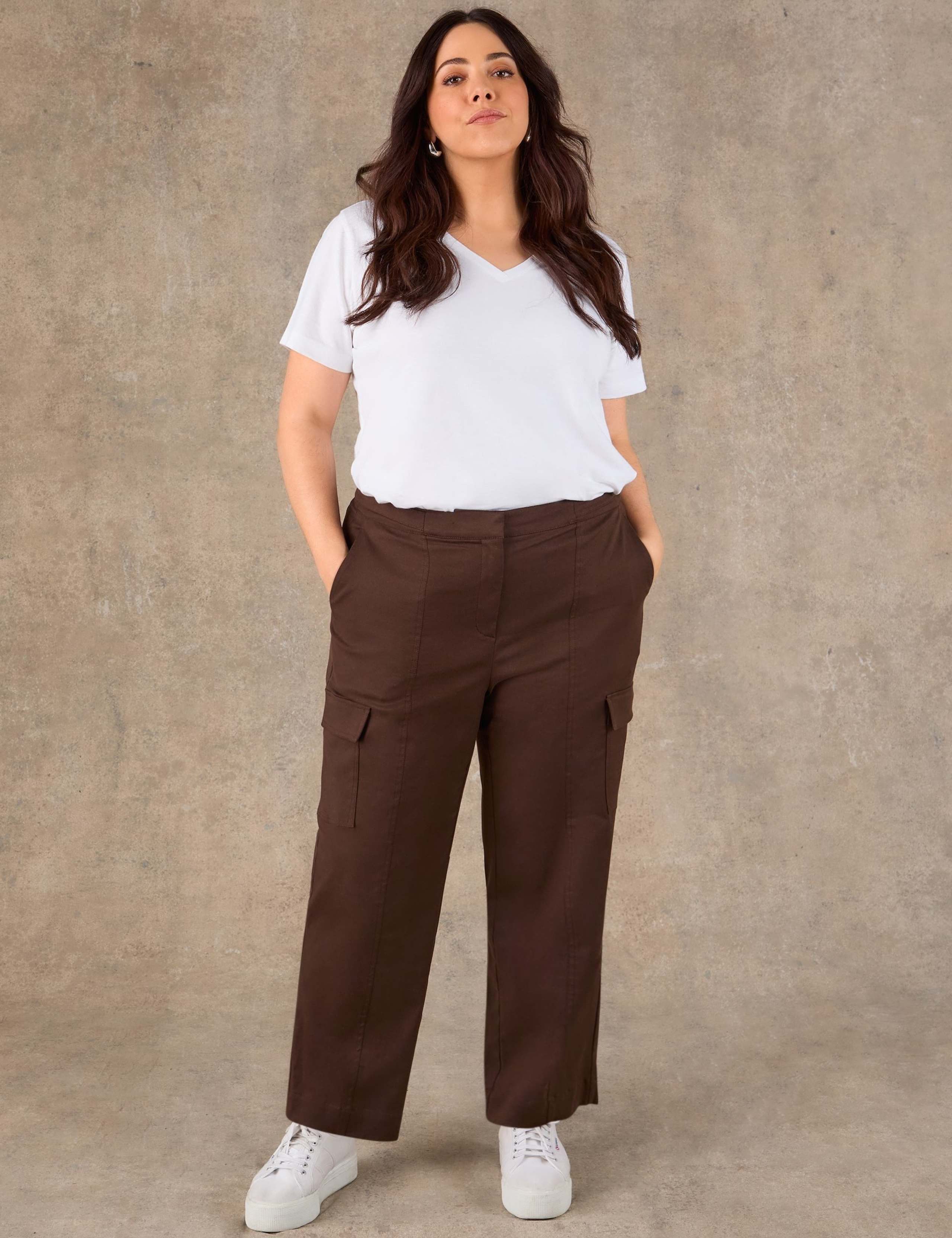 Lyocell Rich Utility Straight Leg Trousers 3 of 6