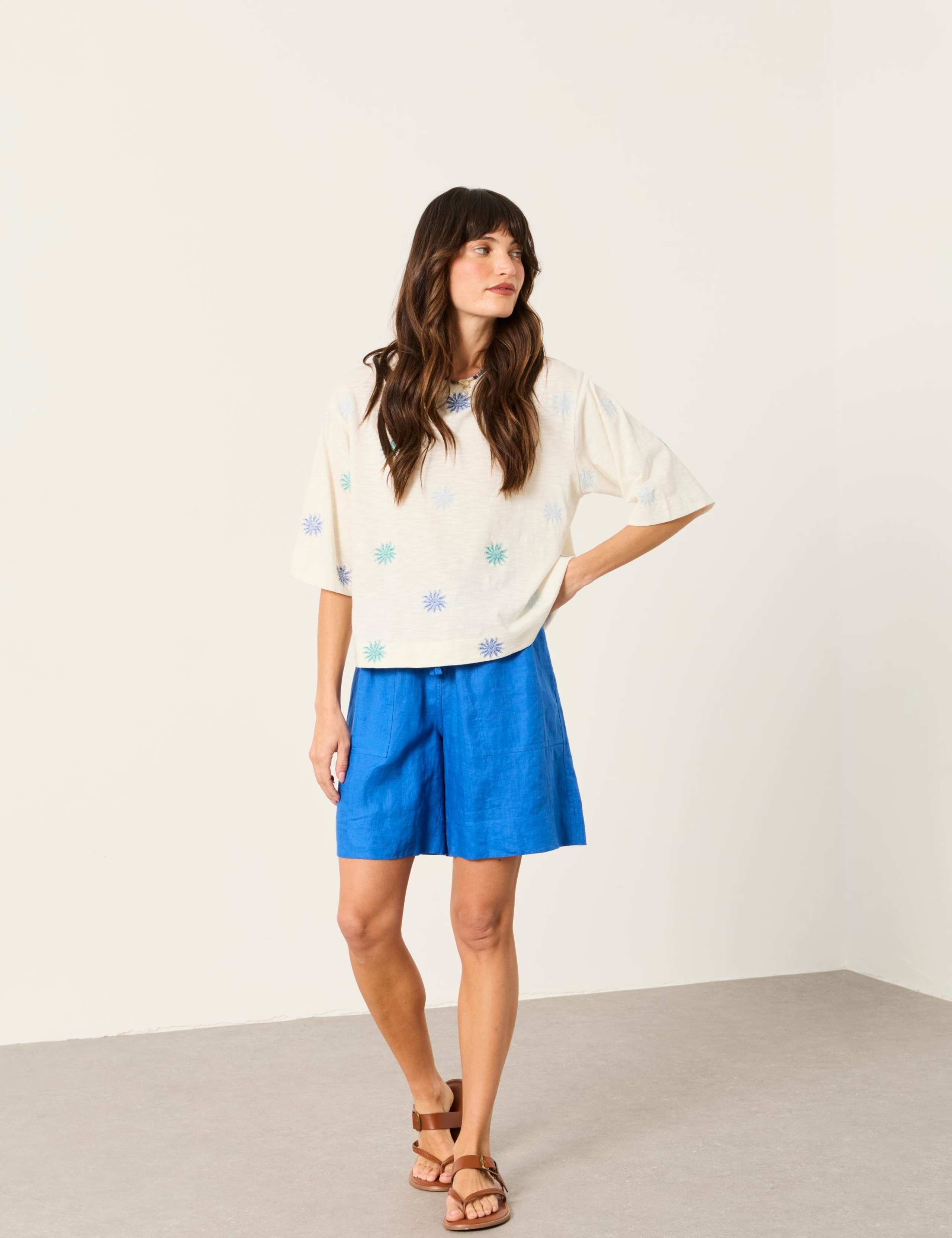 Cotton Rich Embroidered T-Shirt 4 of 7