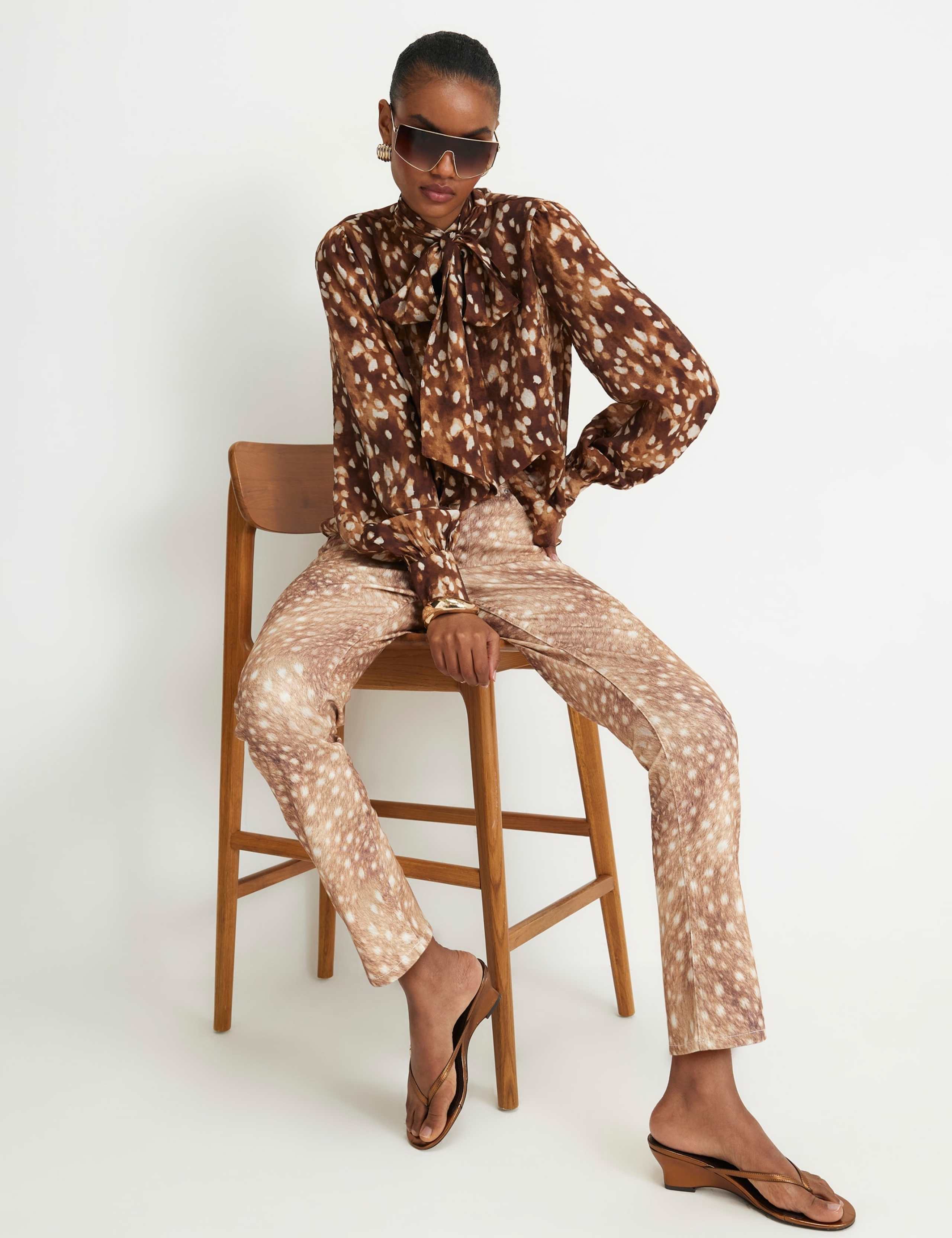 Mid Rise Printed Cigarette Jeans 3 of 6