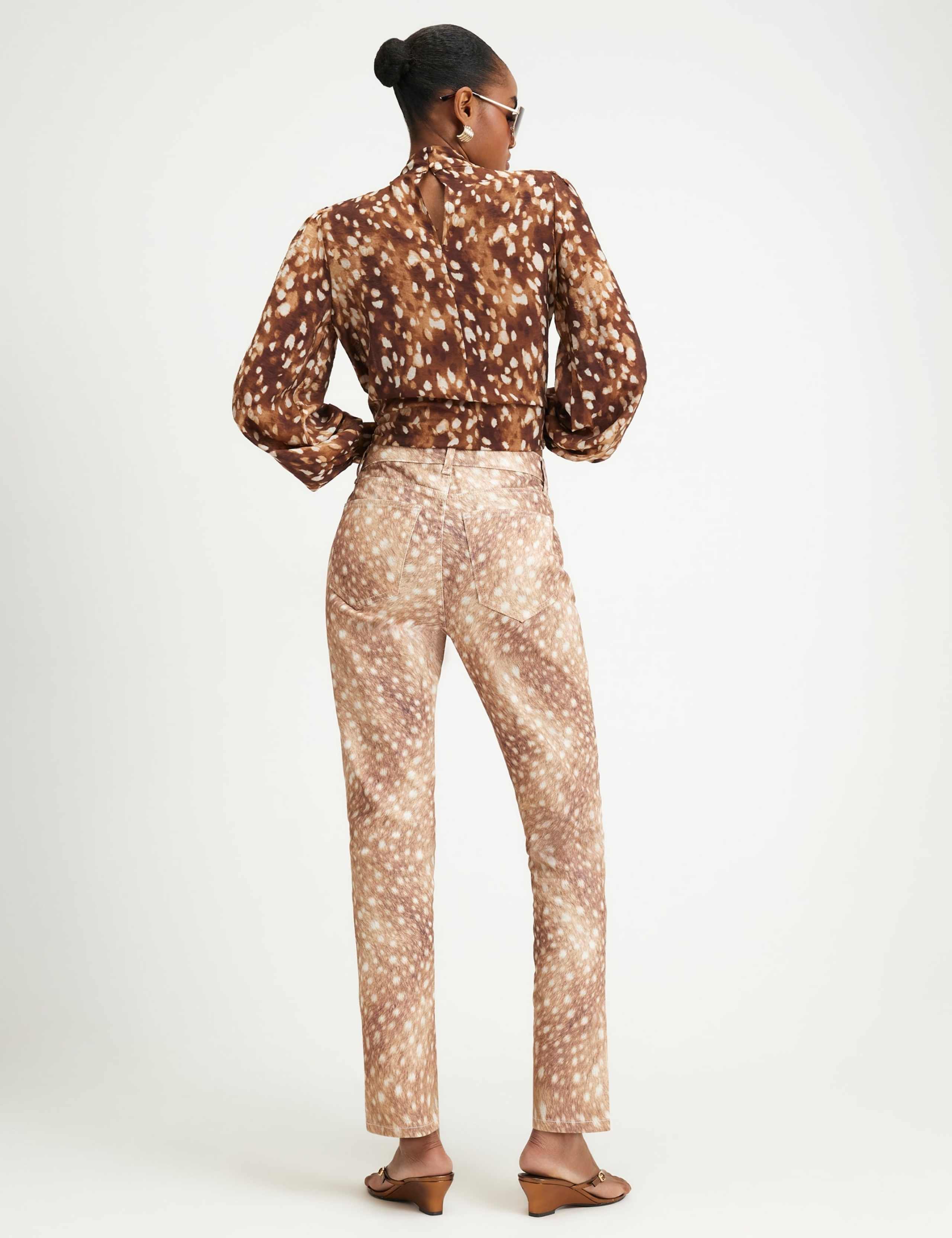 Mid Rise Printed Cigarette Jeans 6 of 6
