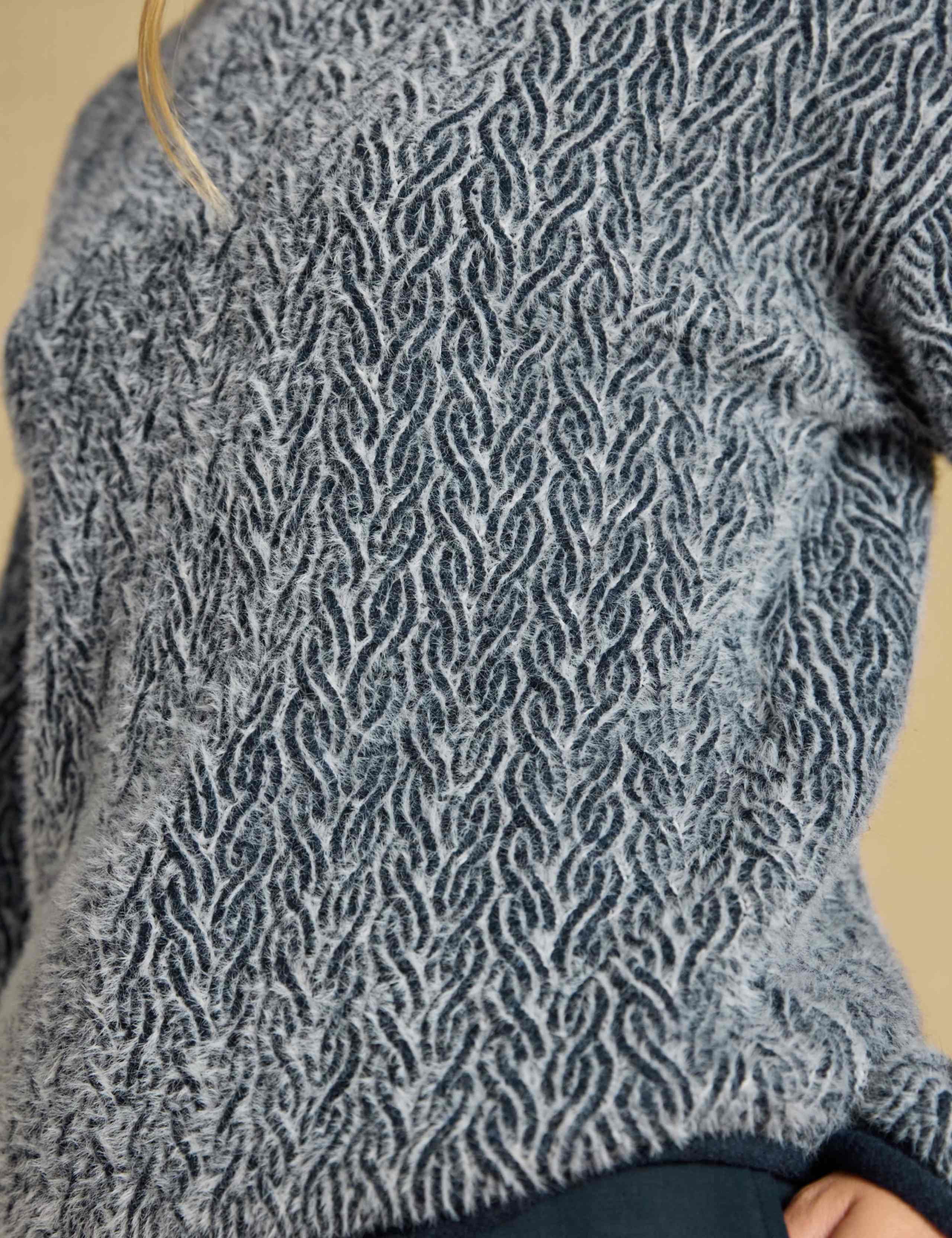 Cable Knit Funnel Neck Jumper 5 of 6
