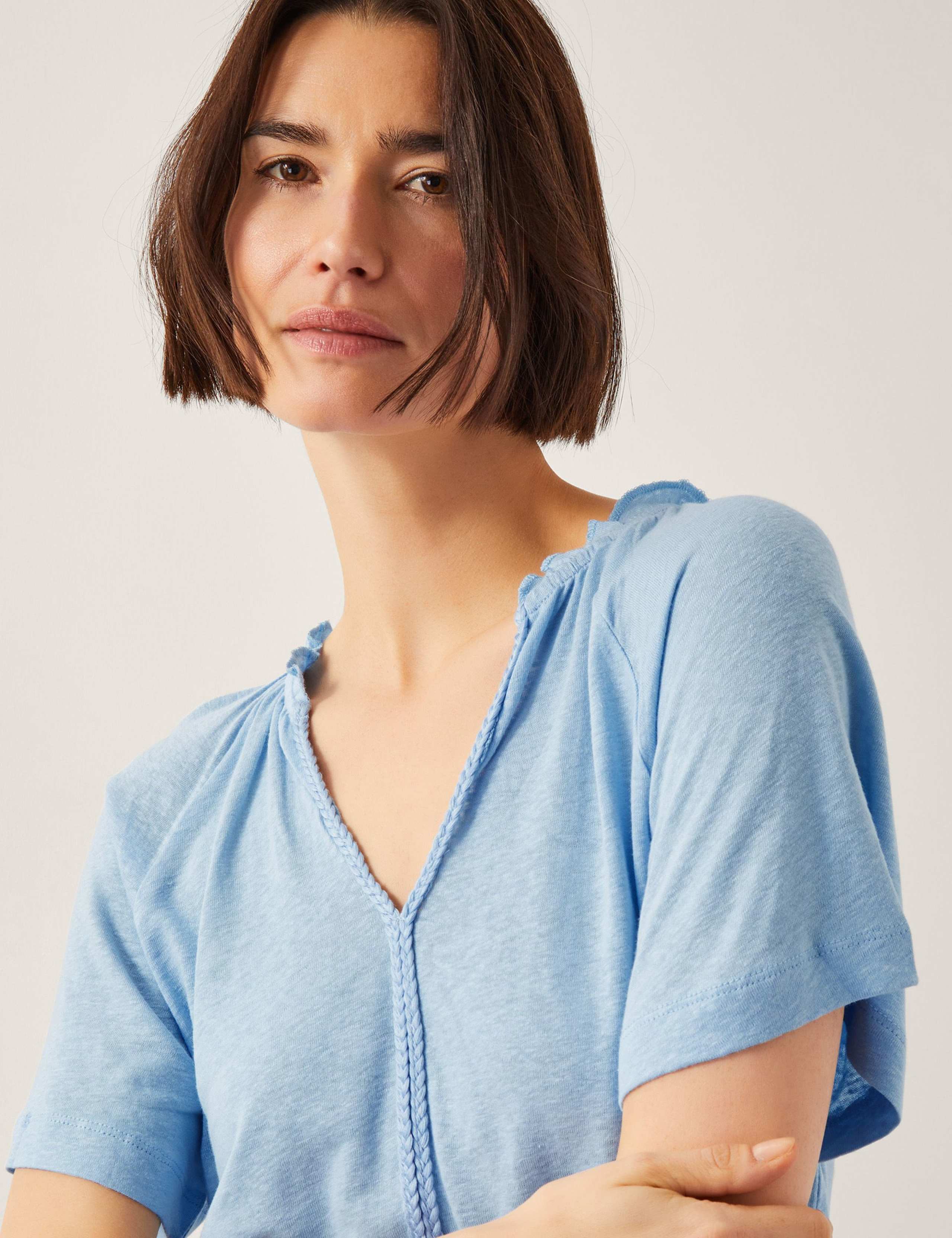 Linen Rich V-Neck Top 2 of 4