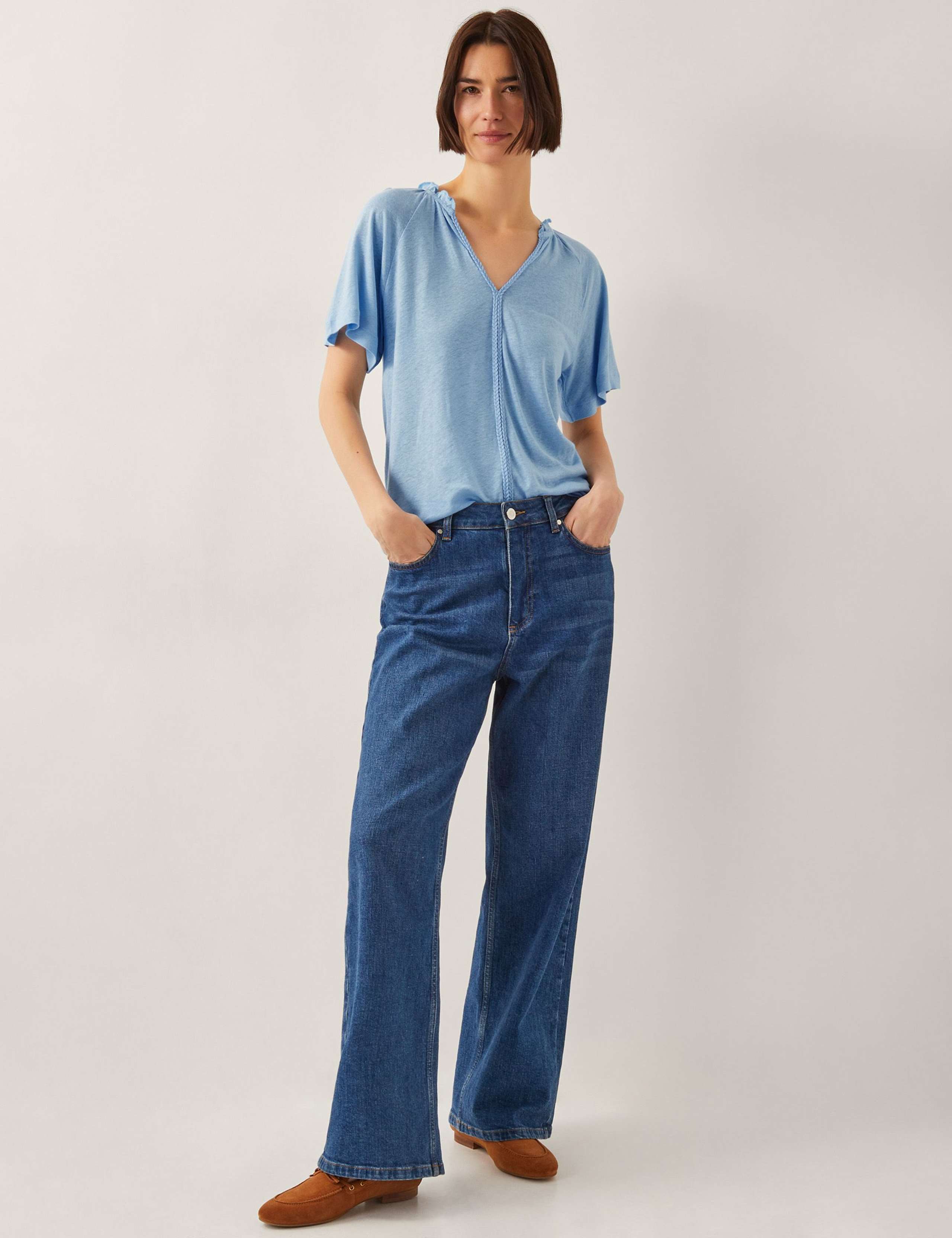Linen Rich V-Neck Top 4 of 4