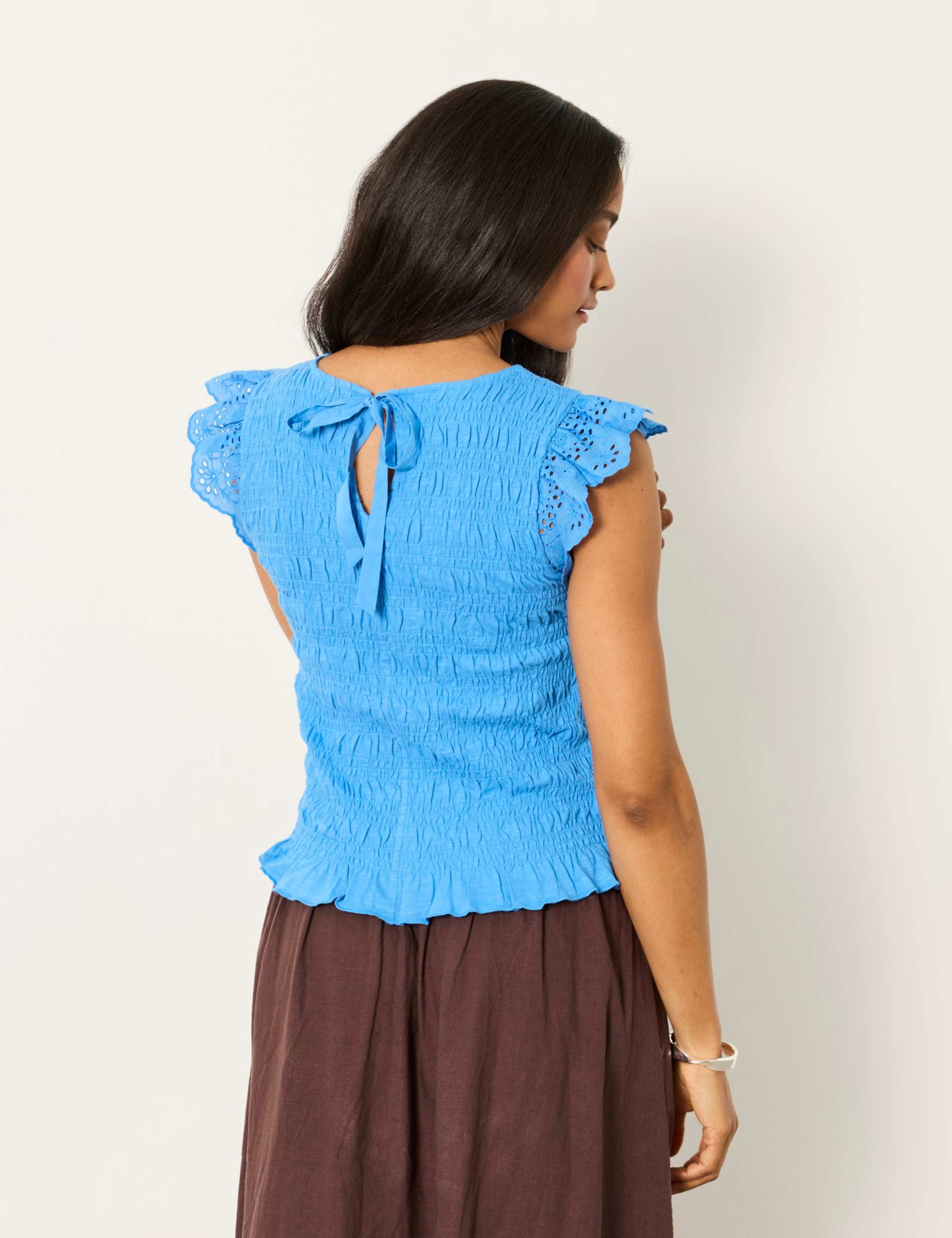 Pure Cotton Shirred T-Shirt 3 of 6