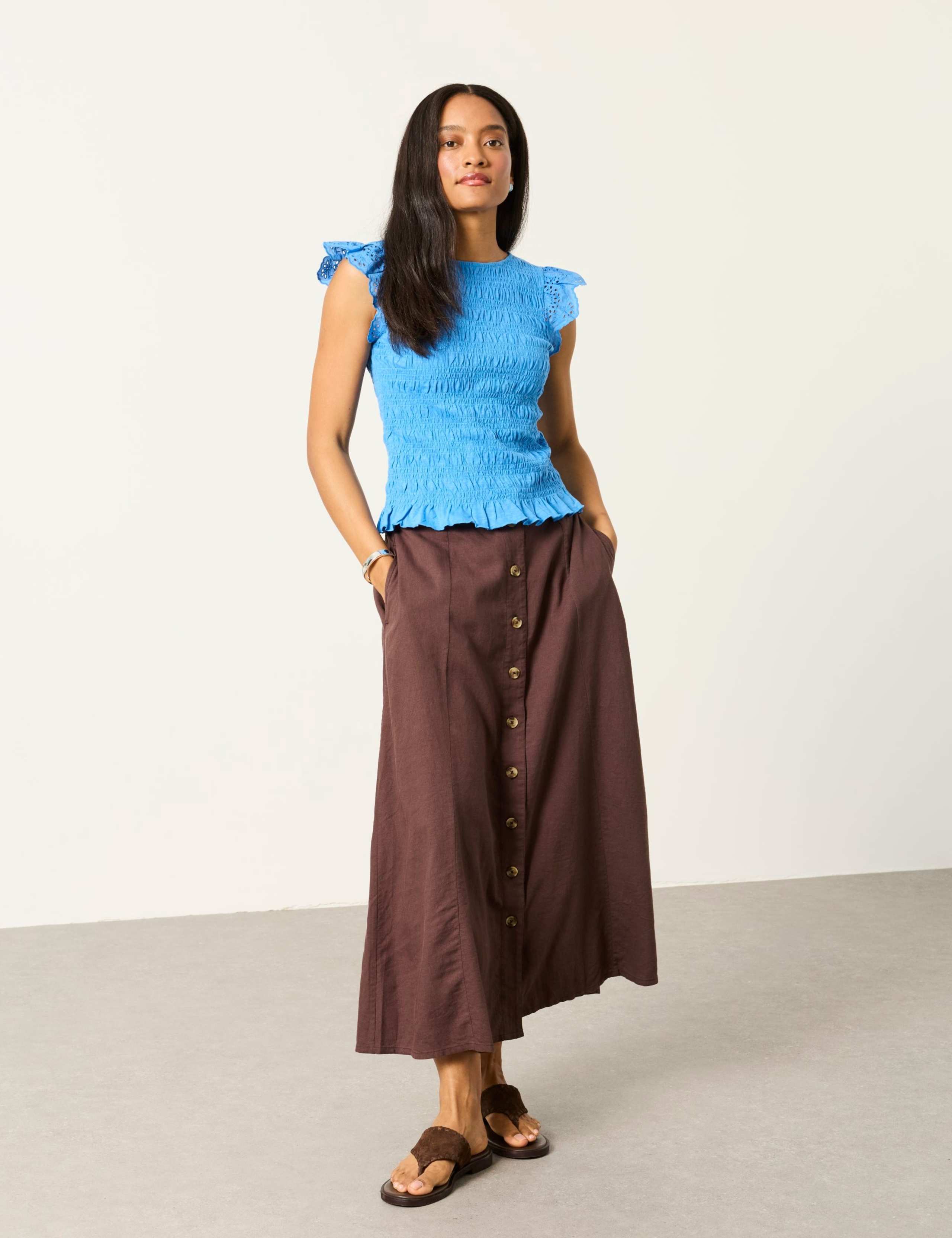 Pure Cotton Shirred T-Shirt 4 of 6