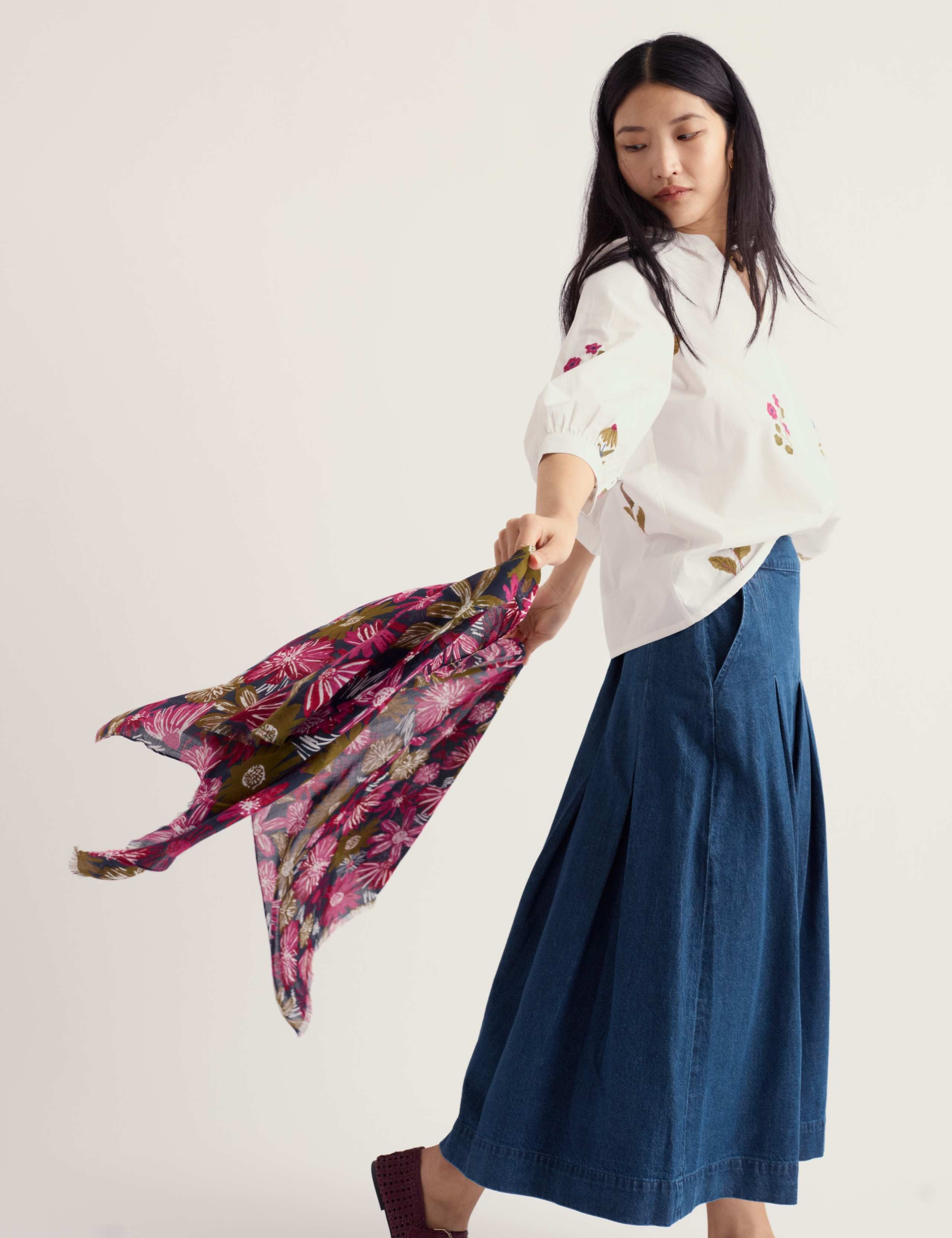 Modal Rich Floral Scarf 5 of 5