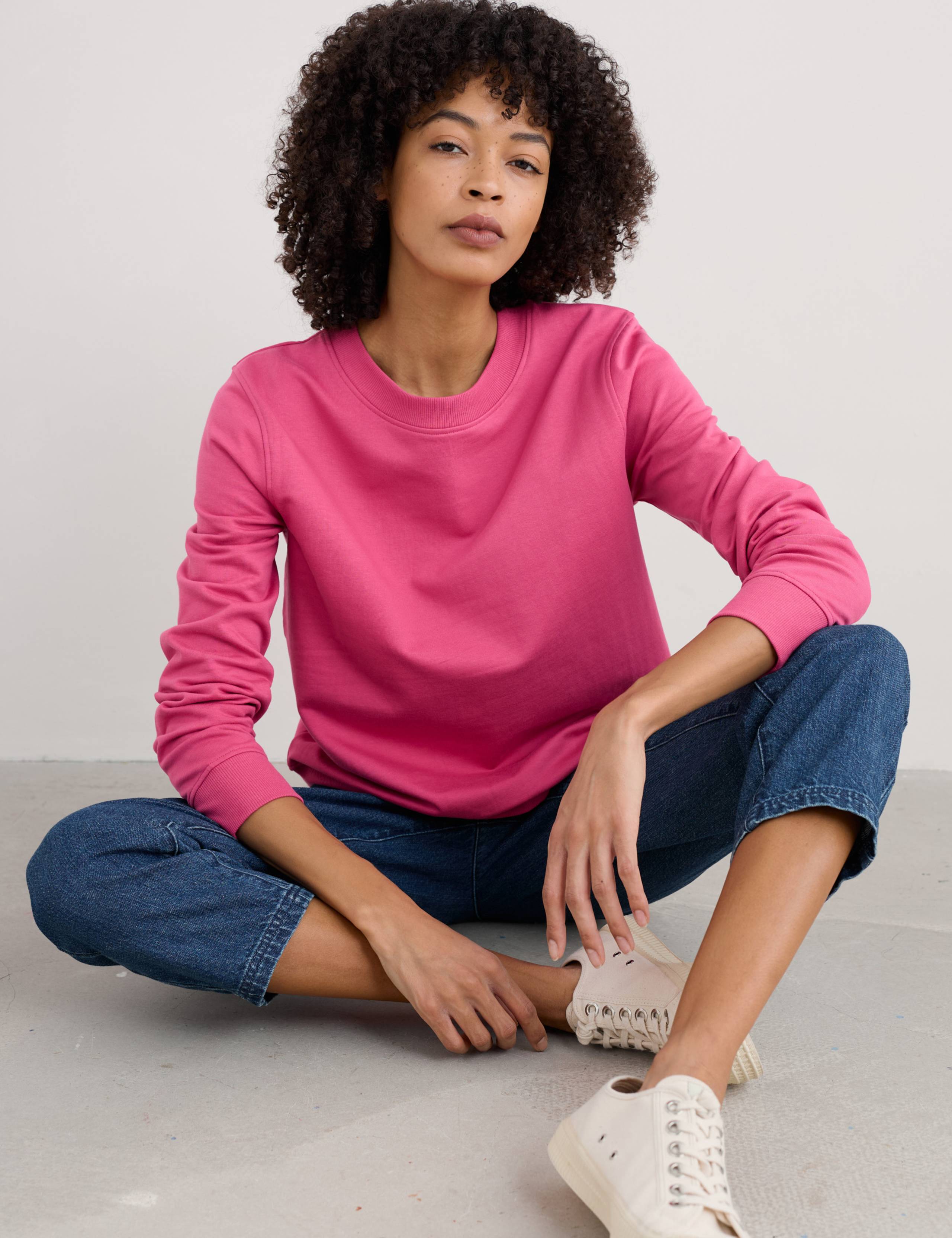 Pure Cotton Crew Neck Long Sleeve Sweatshirt 3 of 4