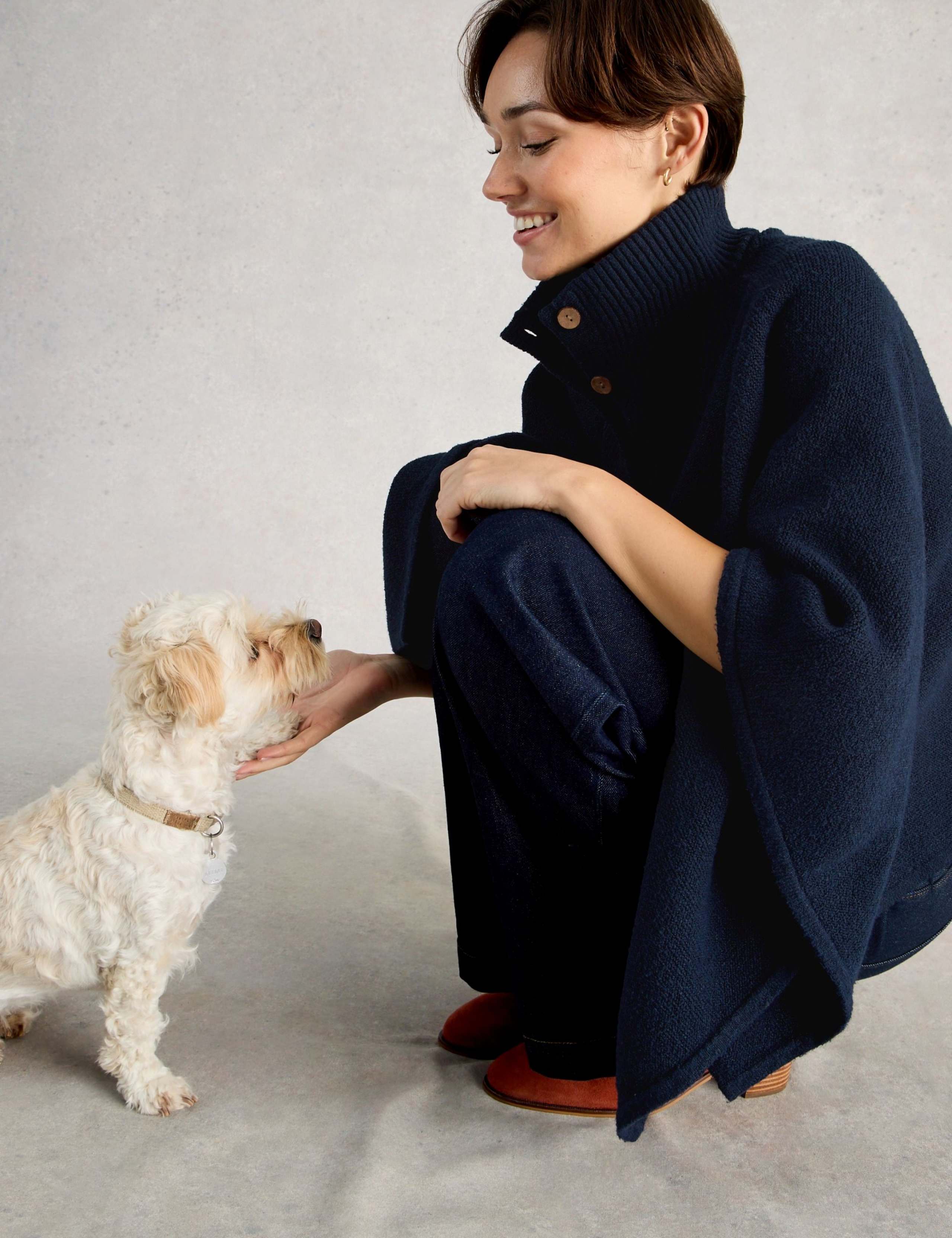 Textured Funnel Neck Poncho 4 of 6