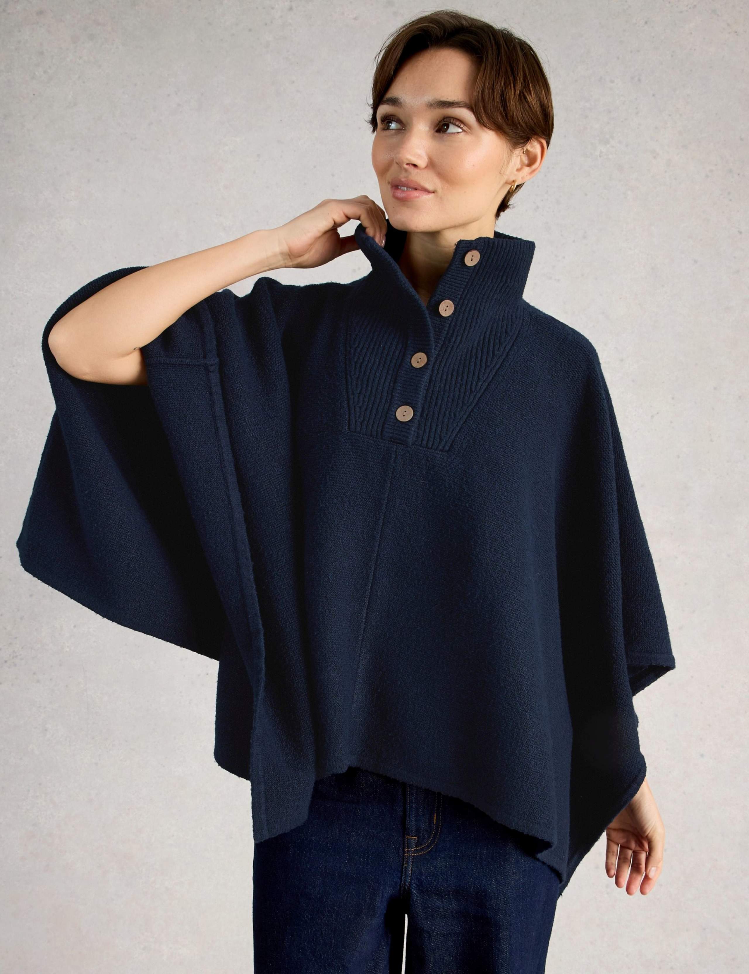 Textured Funnel Neck Poncho 5 of 6