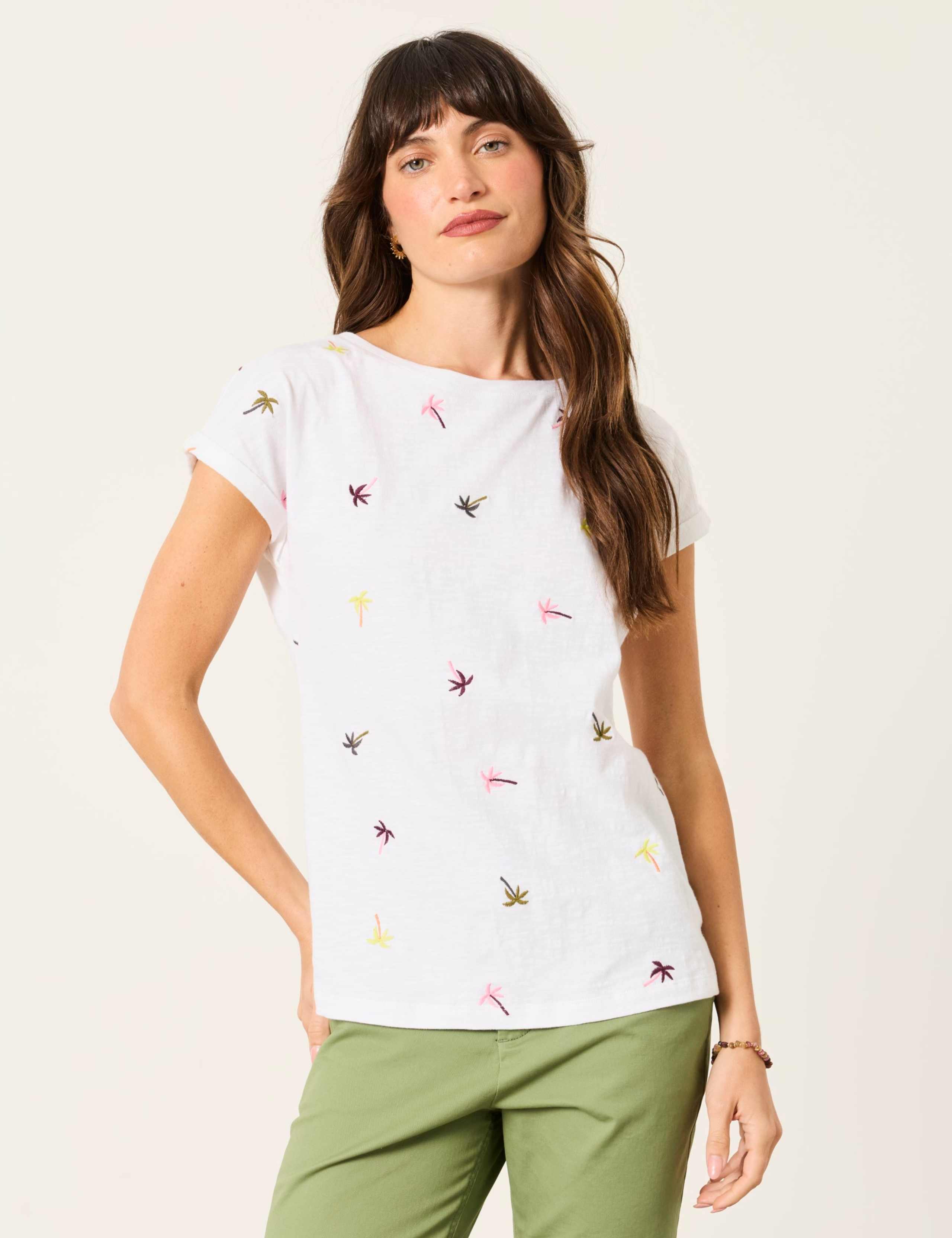Cotton Rich Embroidered T-Shirt 1 of 5