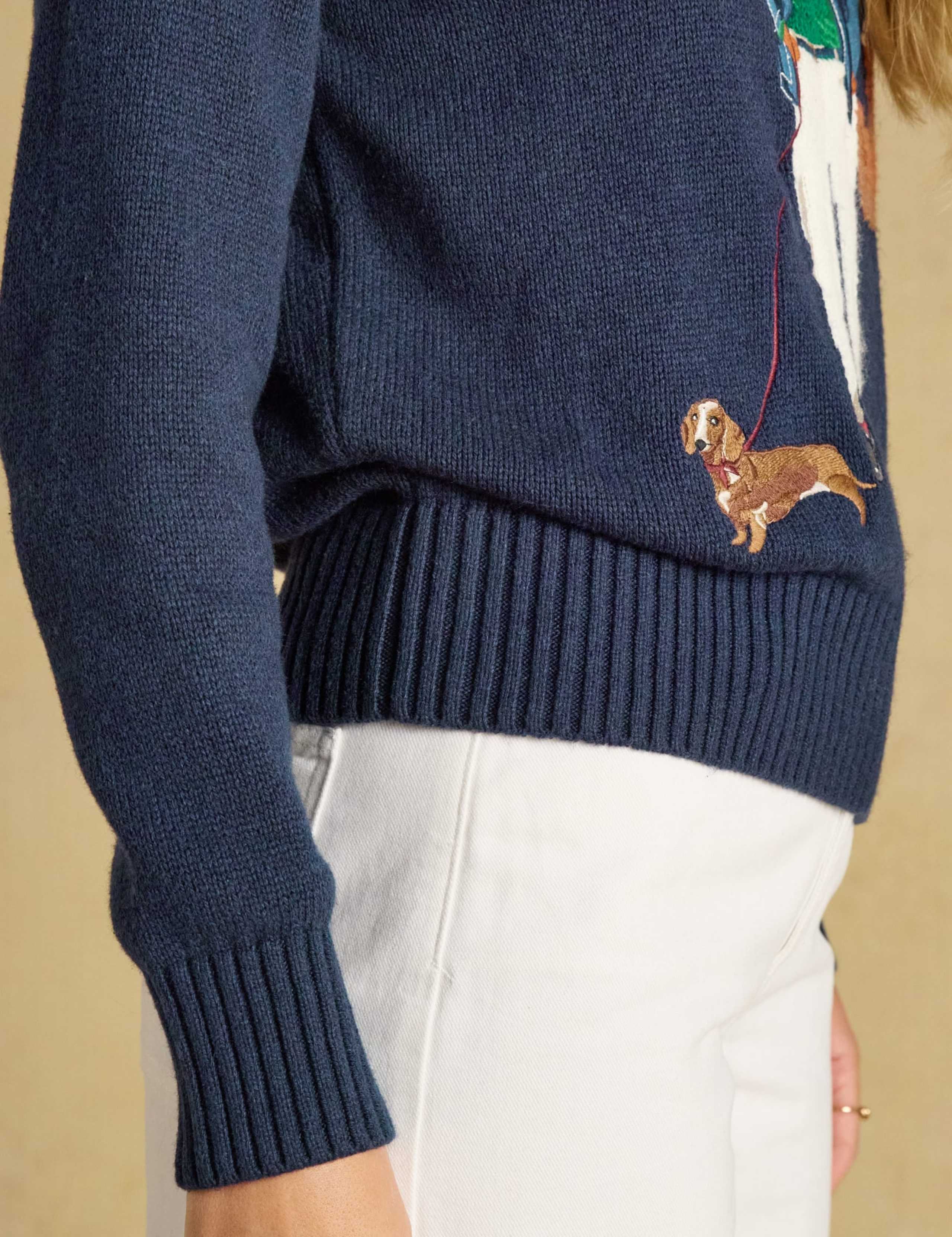 Cotton Rich Intarsia Fox Jumper with Wool 6 of 8
