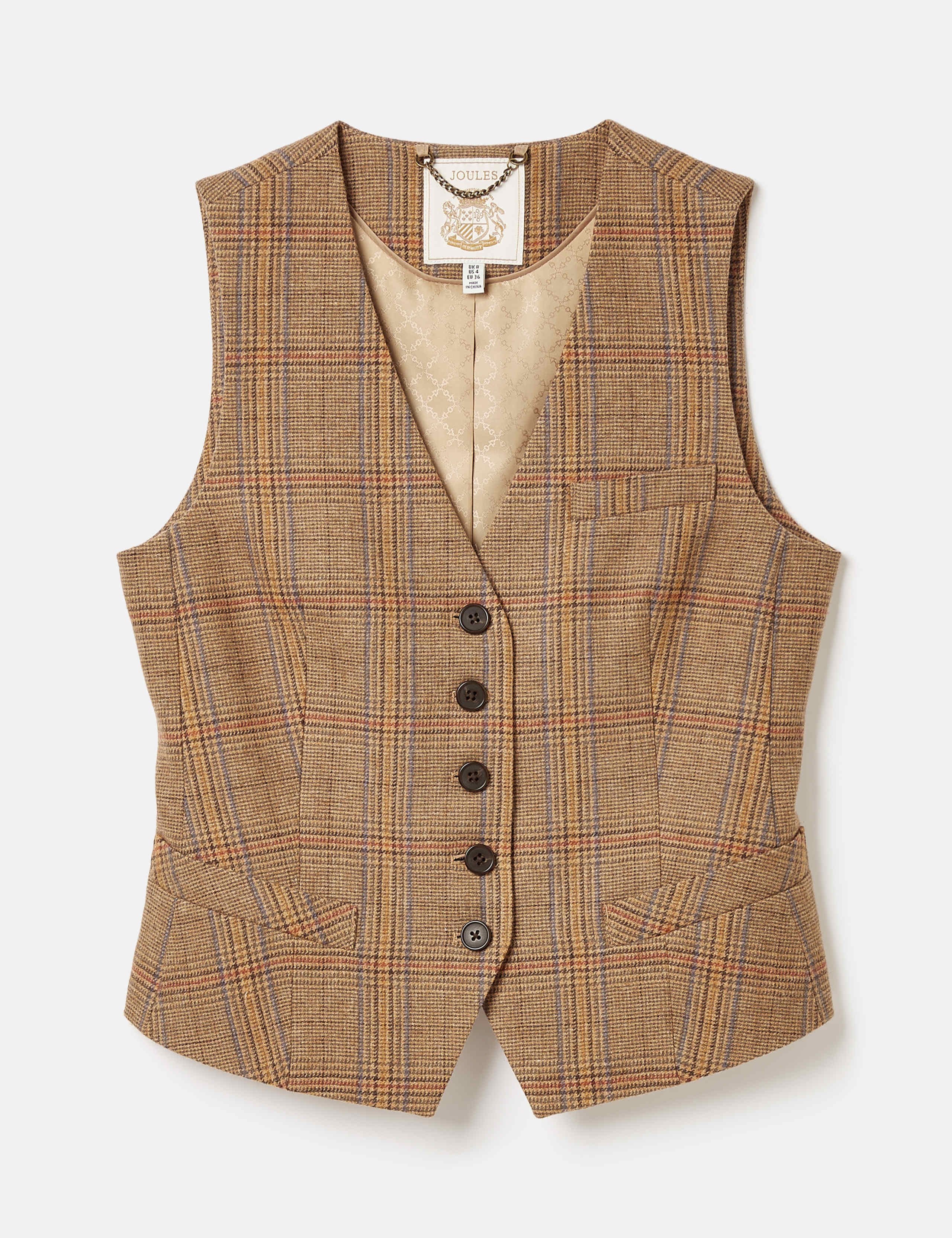 Wool Rich Tweed Single Breasted Waistcoat 2 of 8