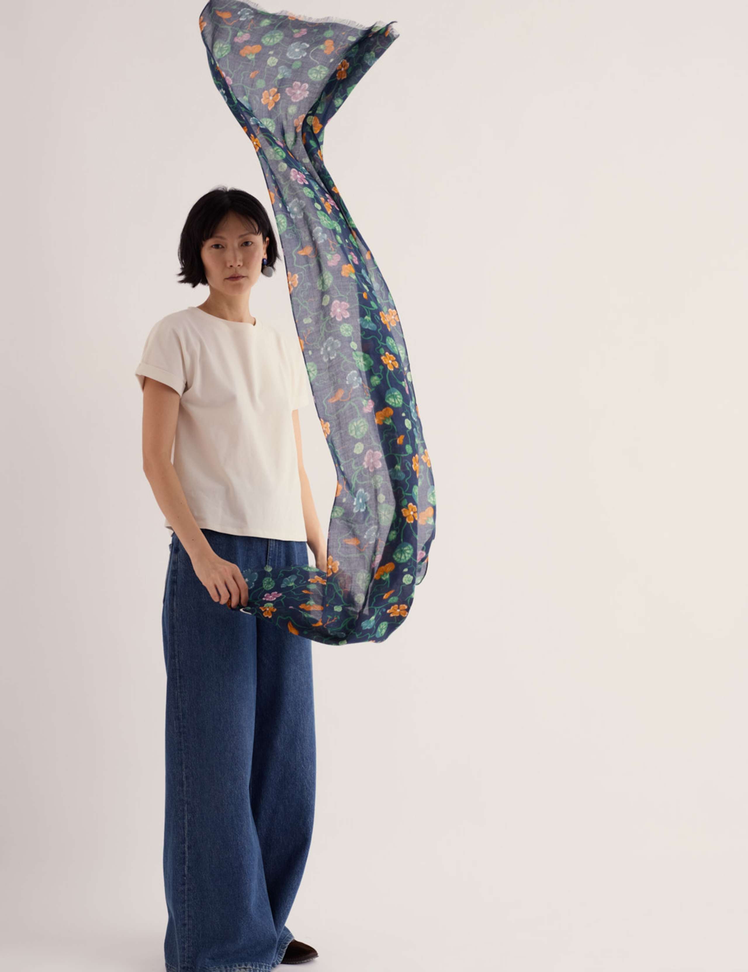 Modal Rich Floral Scarf 4 of 5