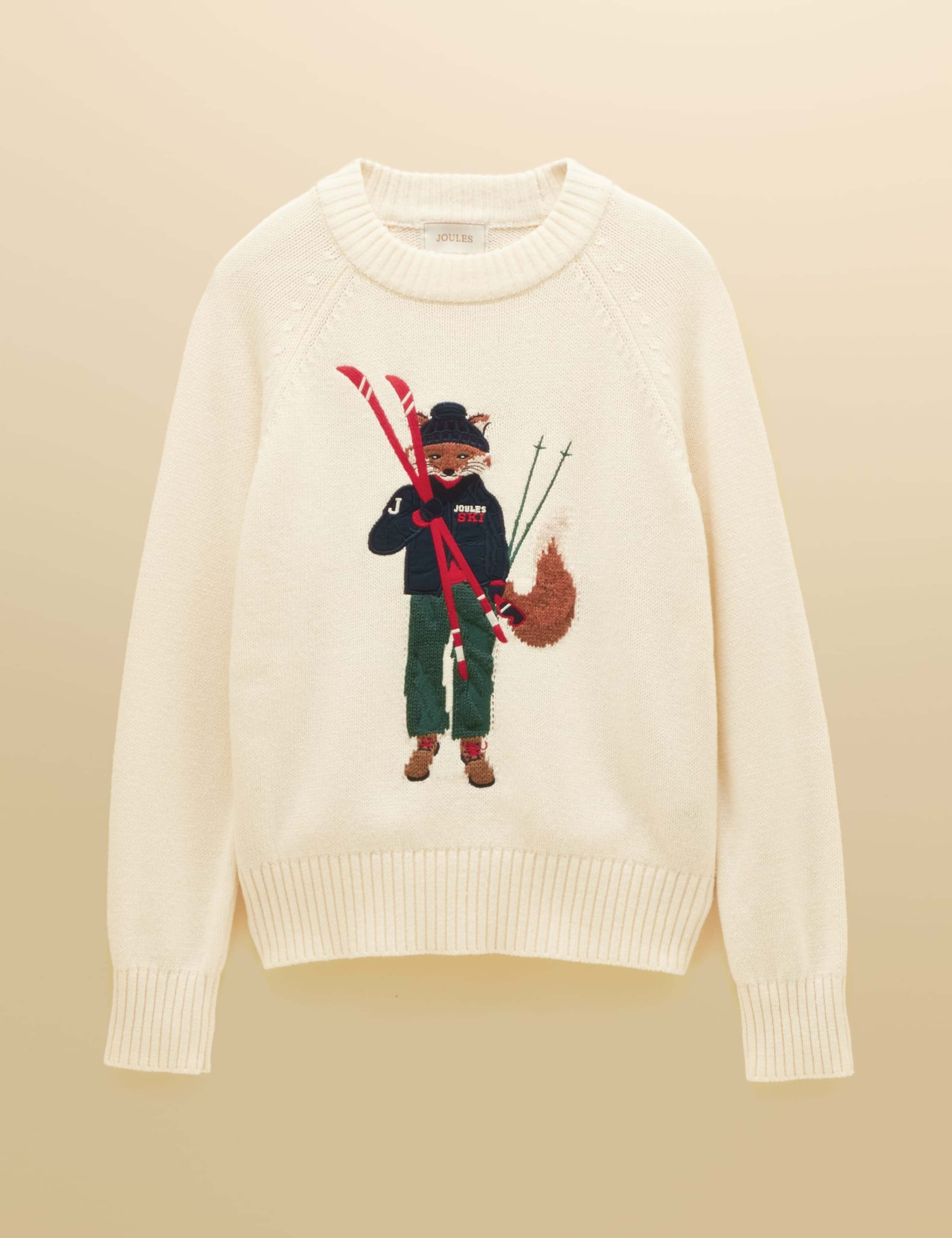 Cotton Rich Embroidered Jumper with Wool 7 of 7