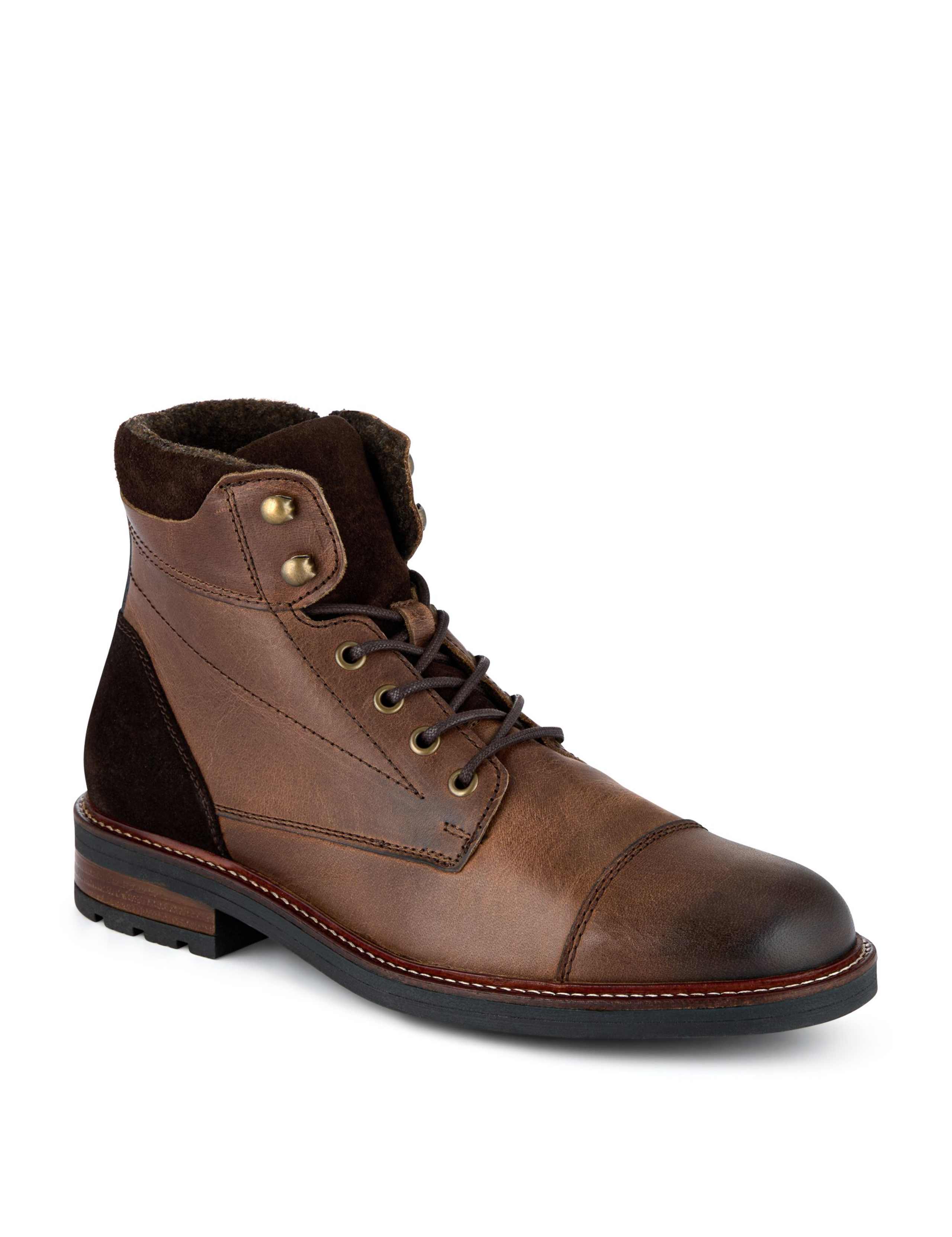 Leather Lace up Casual Boots 2 of 5