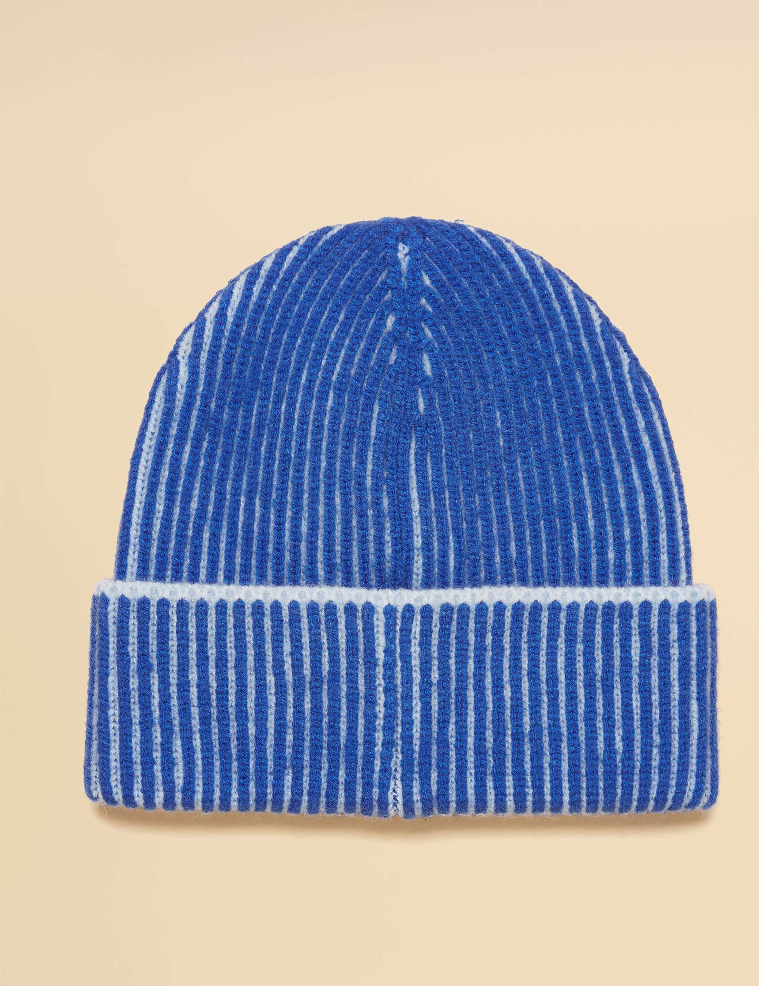 Ribbed Beanie Hat with Wool 2 of 6