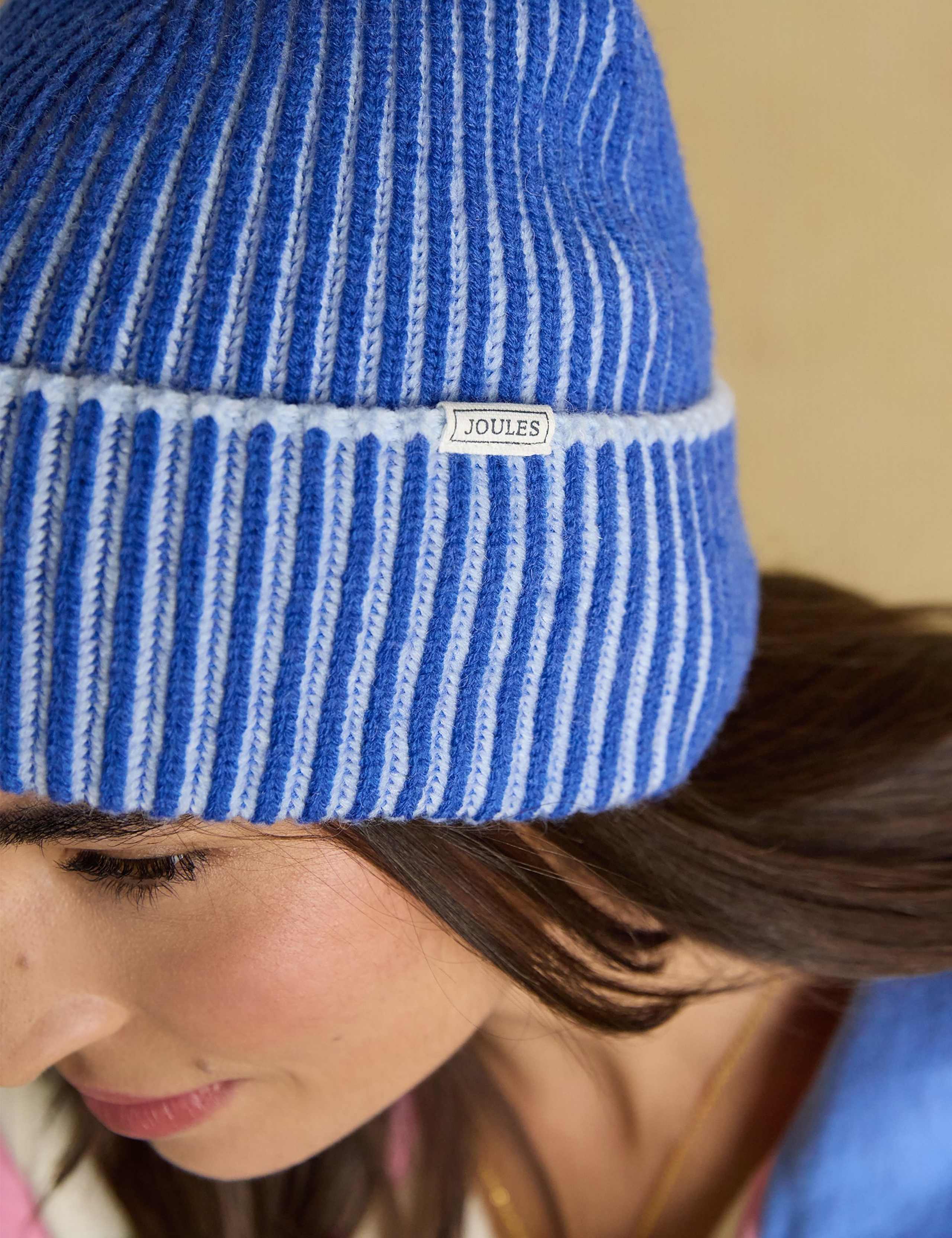 Ribbed Beanie Hat with Wool 5 of 6