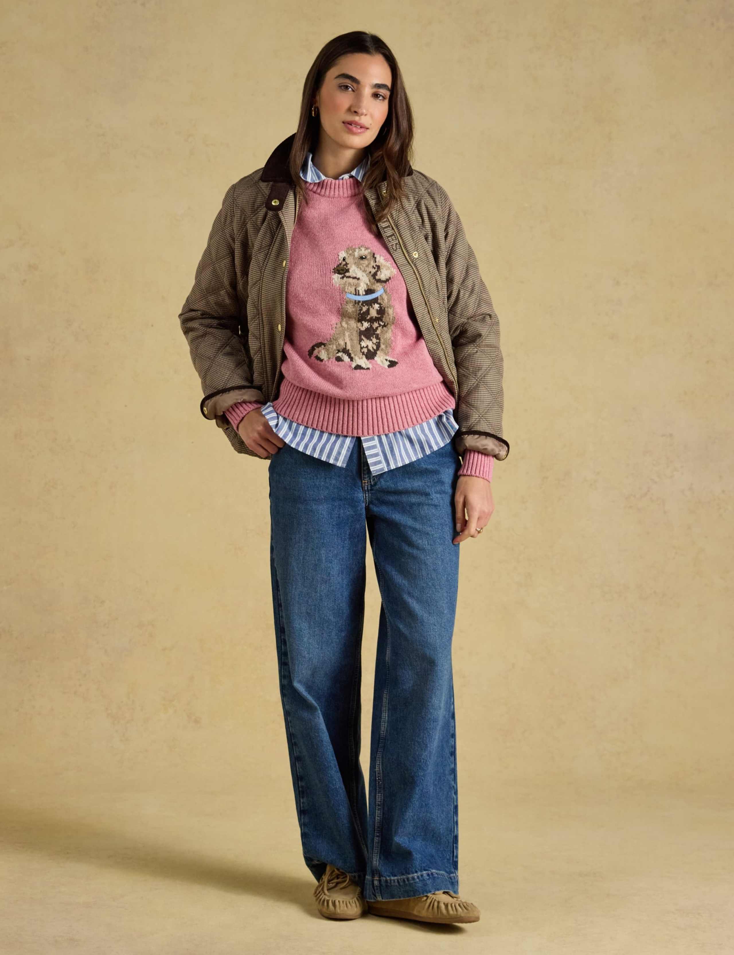 Cotton Rich Dachshund Intarsia Jumper with Wool 6 of 7