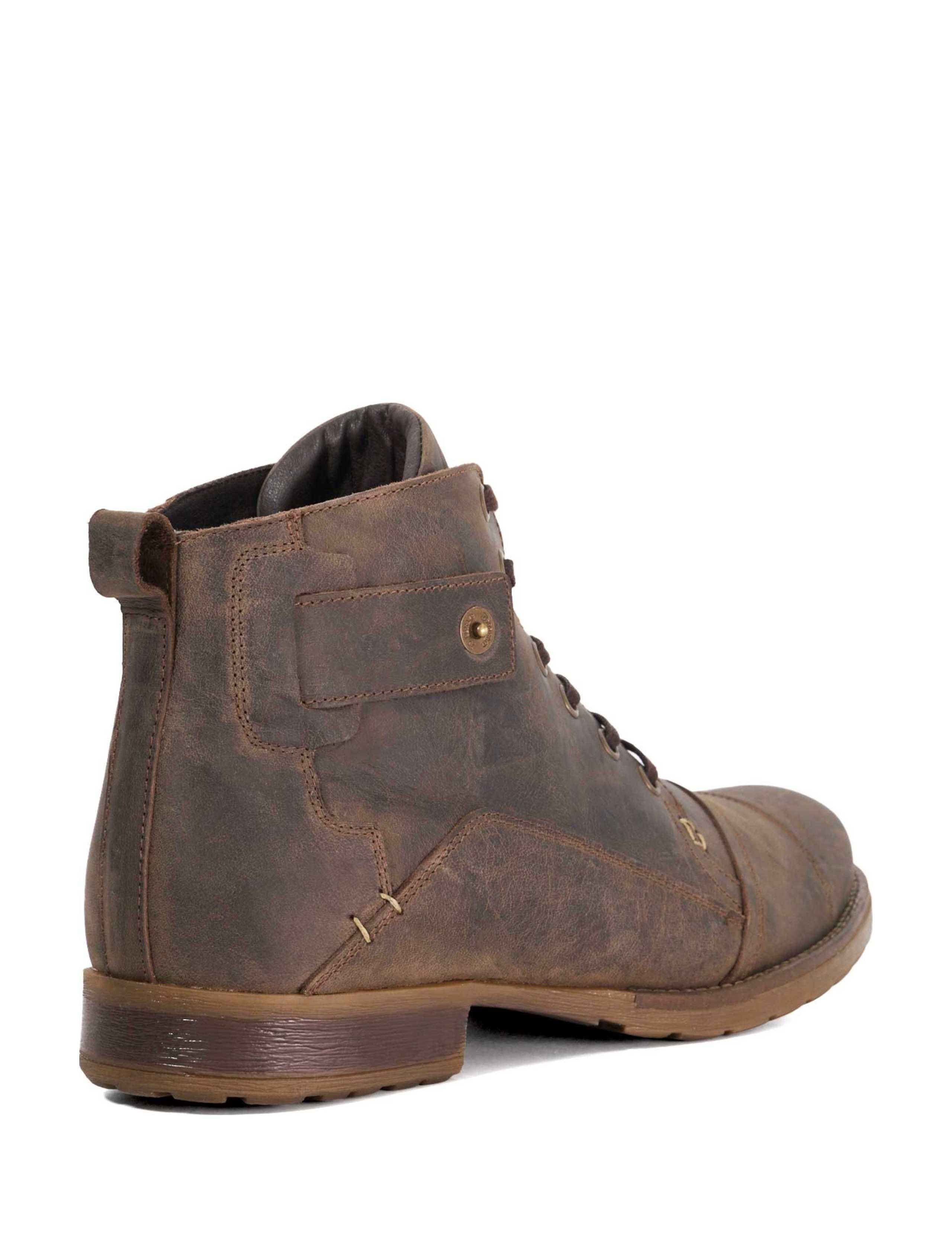 Wide Fit Leather Strap Detail Ankle Boots 3 of 5