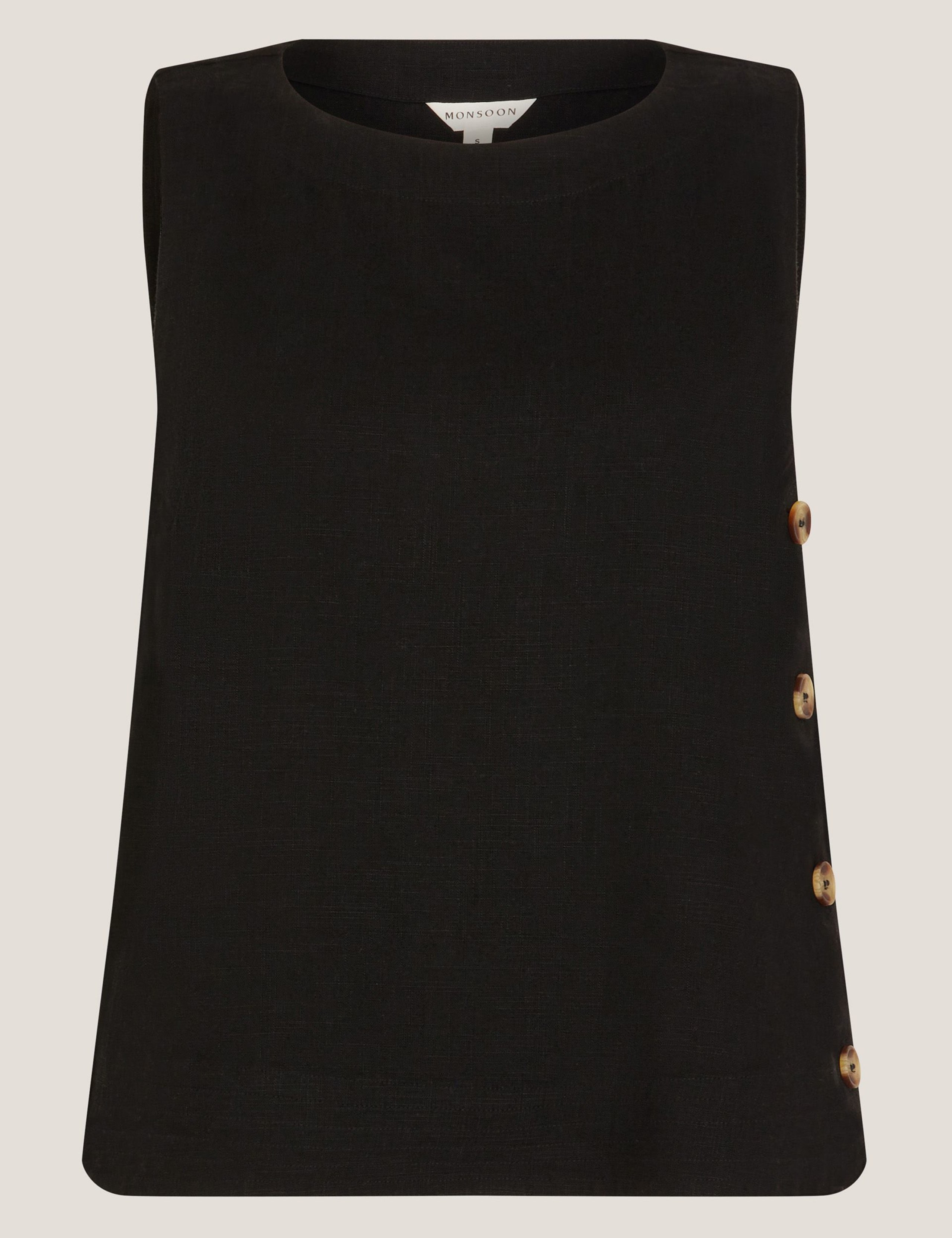 Button Detail Tank Top with Linen 2 of 5