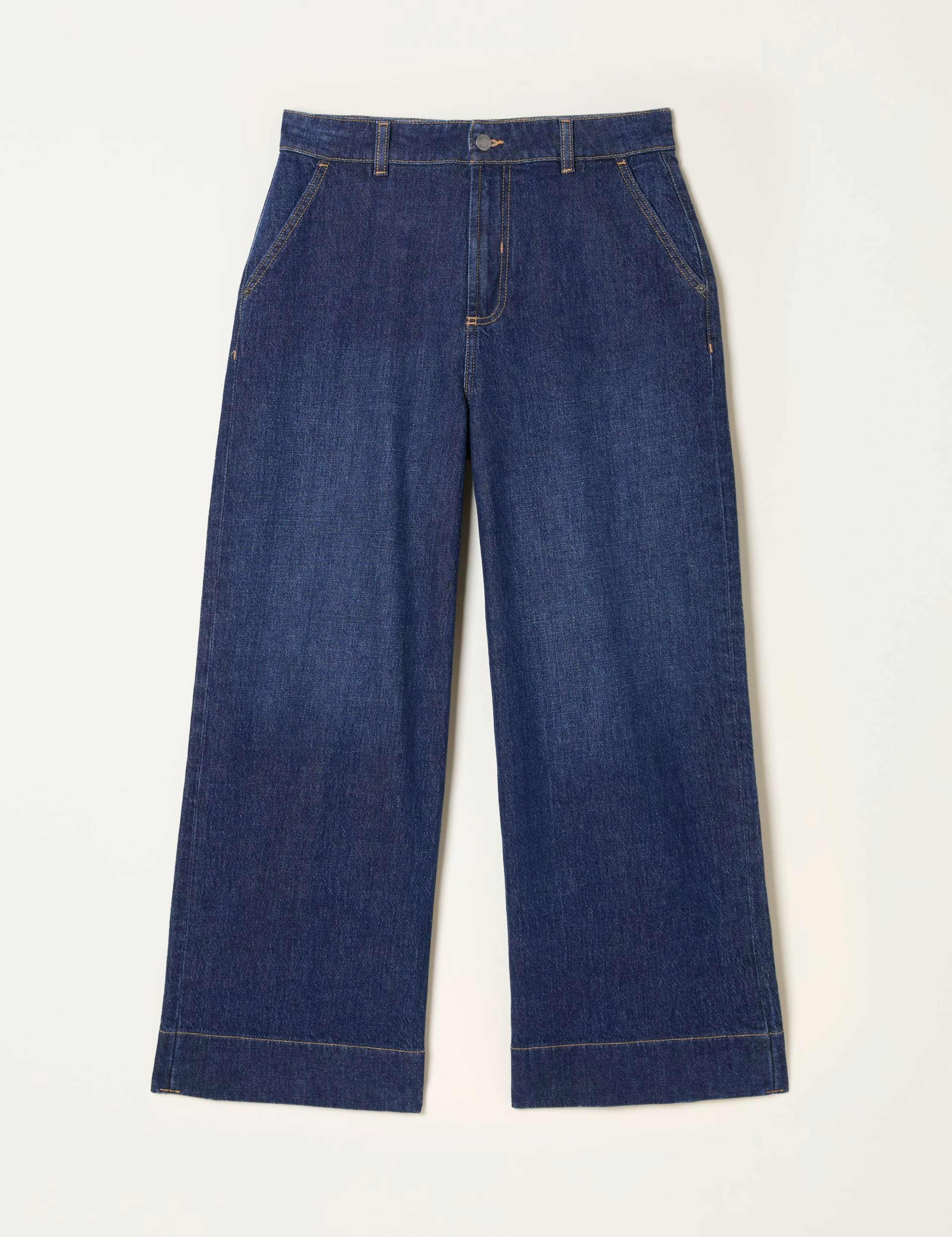 Mid Rise Wide Leg Cropped Jeans 2 of 6
