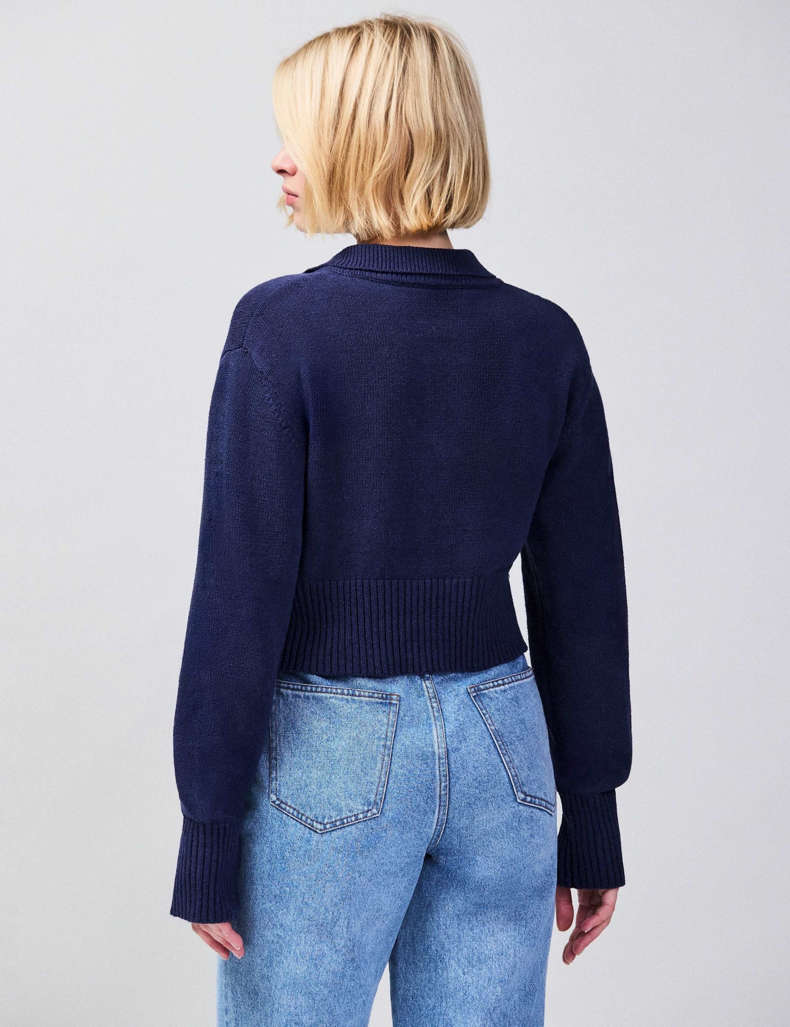 Cotton Rich Textured Cardigan with Linen 2 of 5