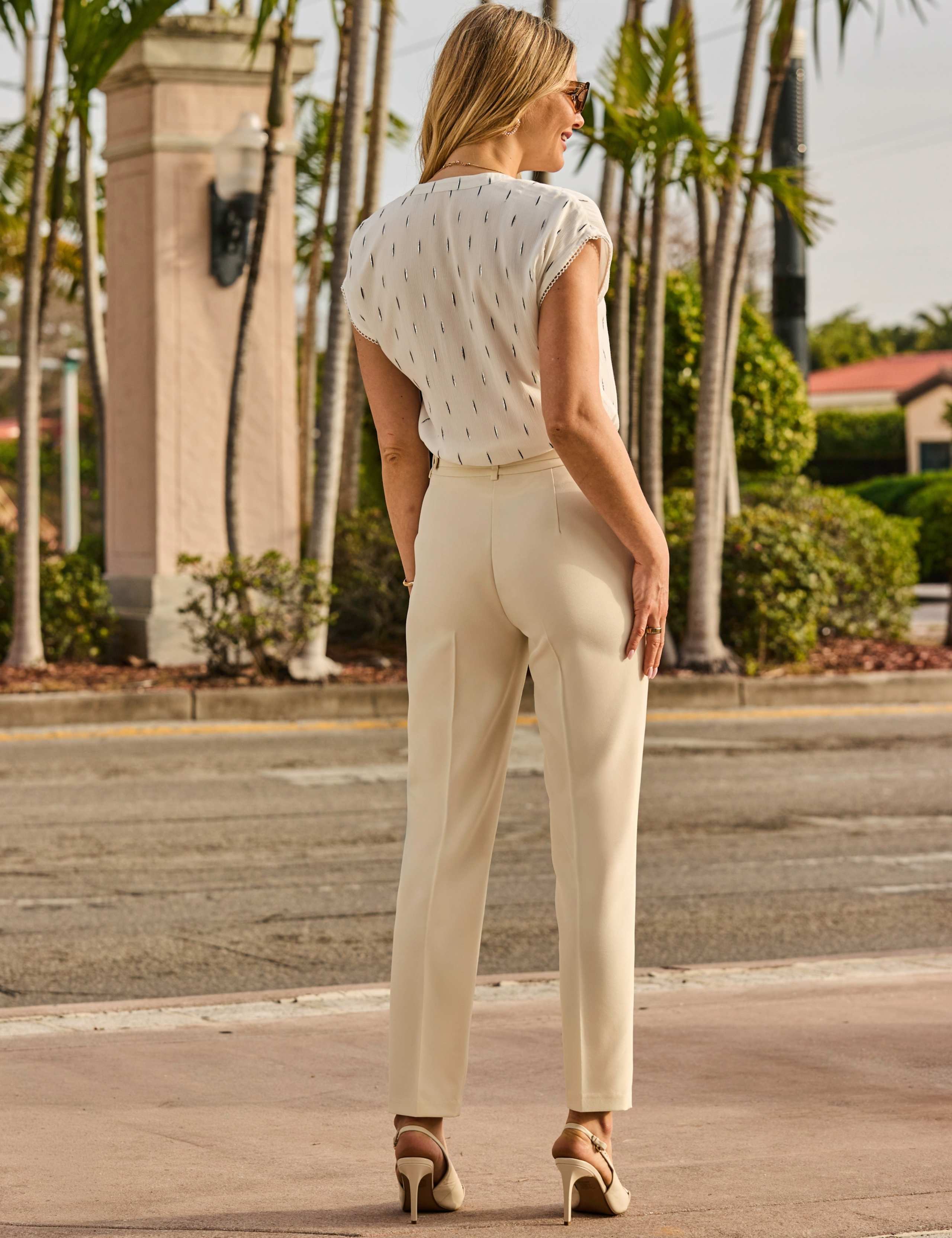 Belted Tapered Ankle Grazer Trousers 6 of 7