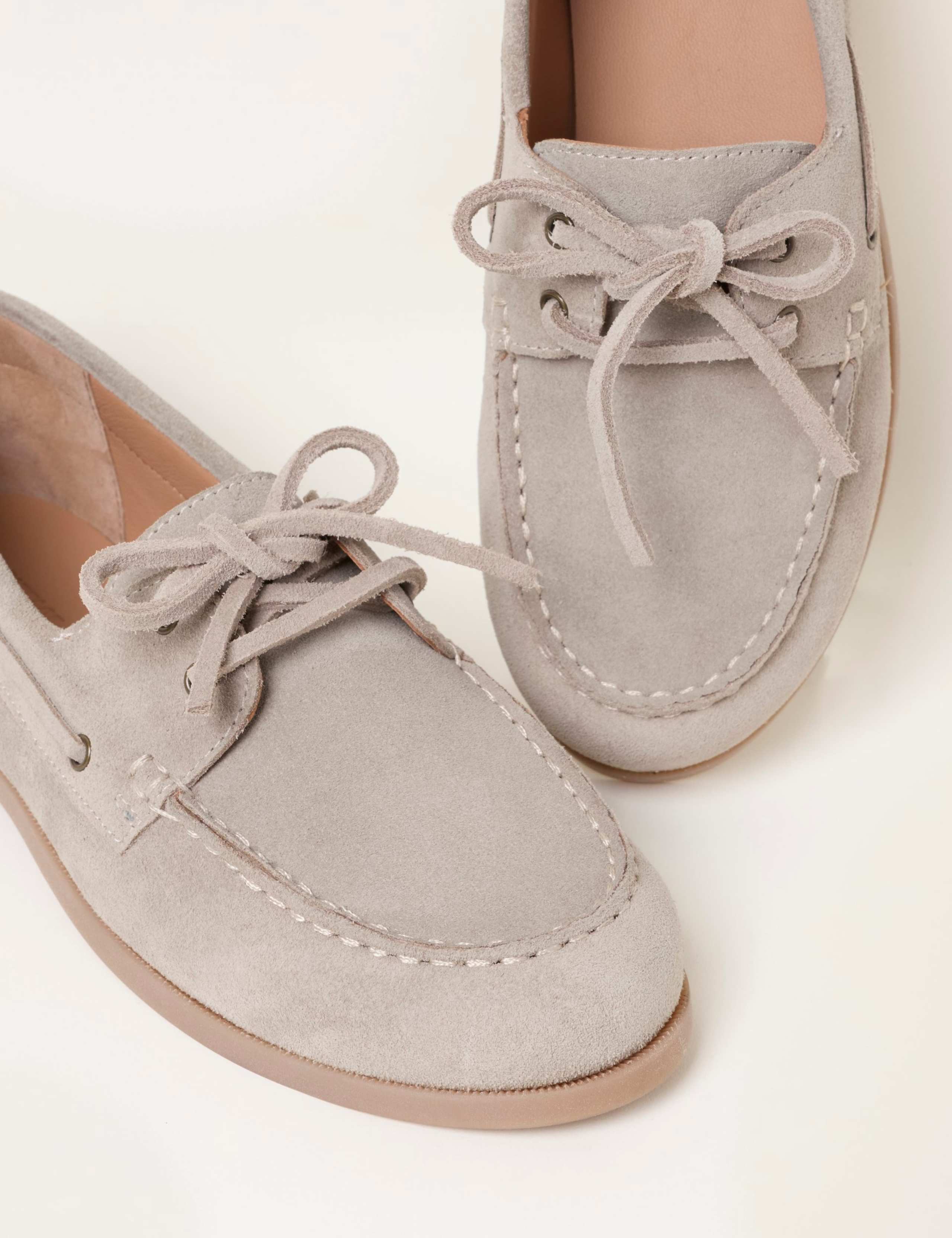 Suede Flat Boat Shoes 3 of 3