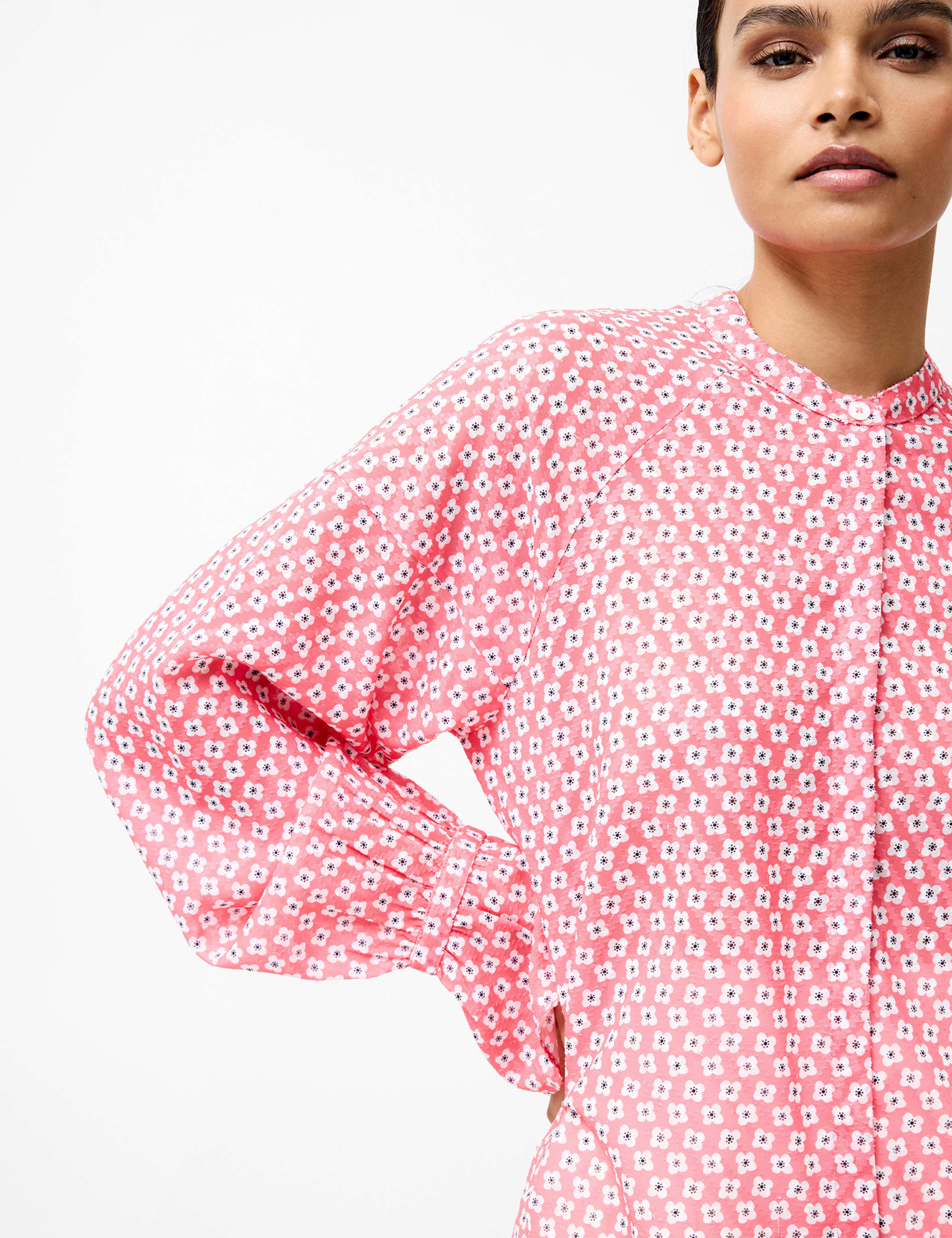 Geometric Band Collar Shirt 3 of 3