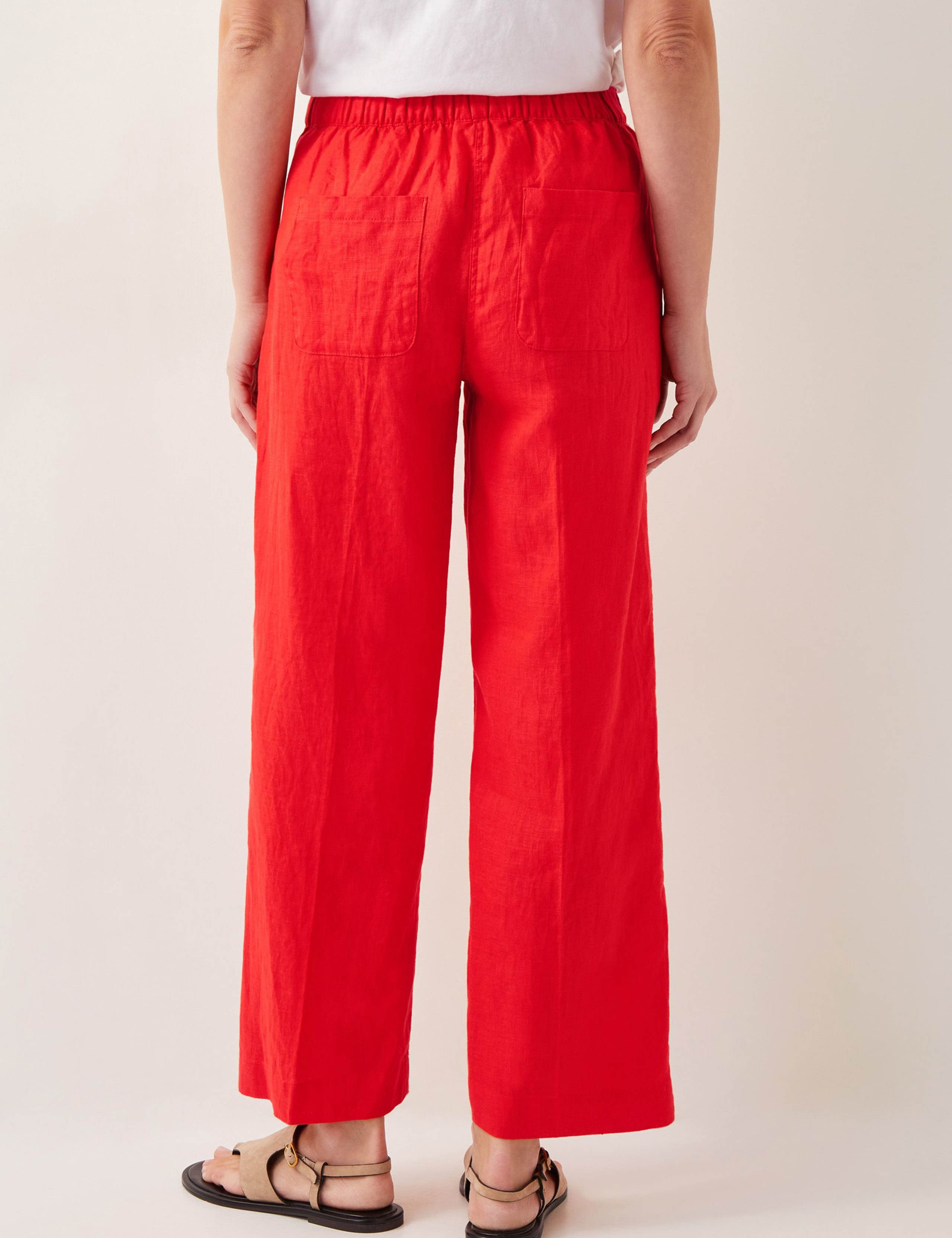 Pure Linen Wide Leg Trousers 2 of 4