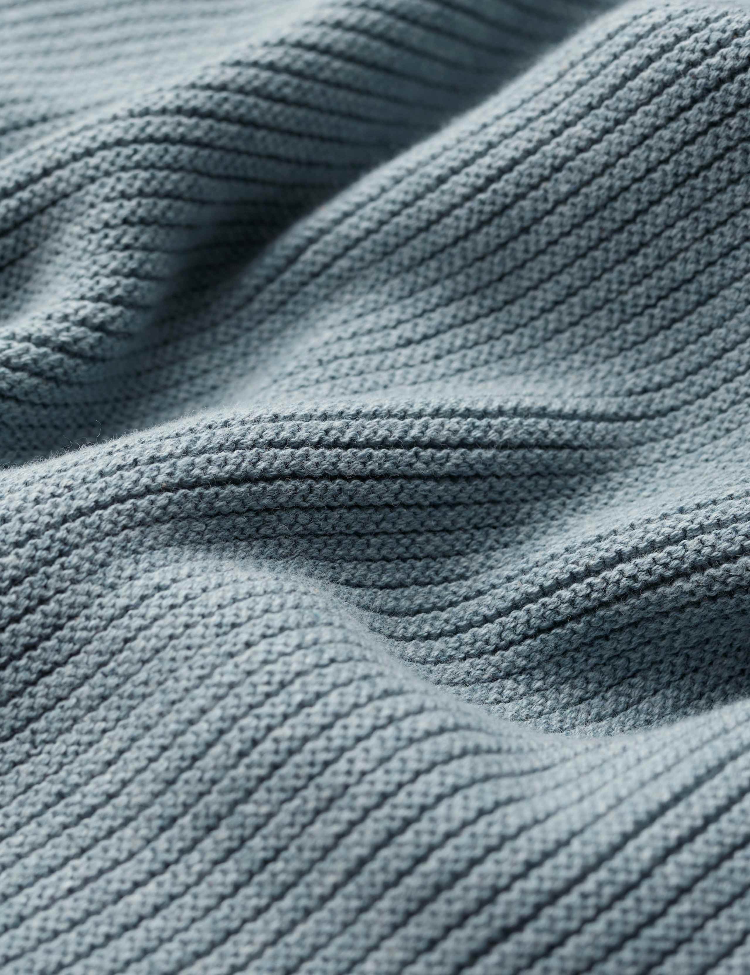 Pure Cotton Knitted Triangle Scarf 3 of 4