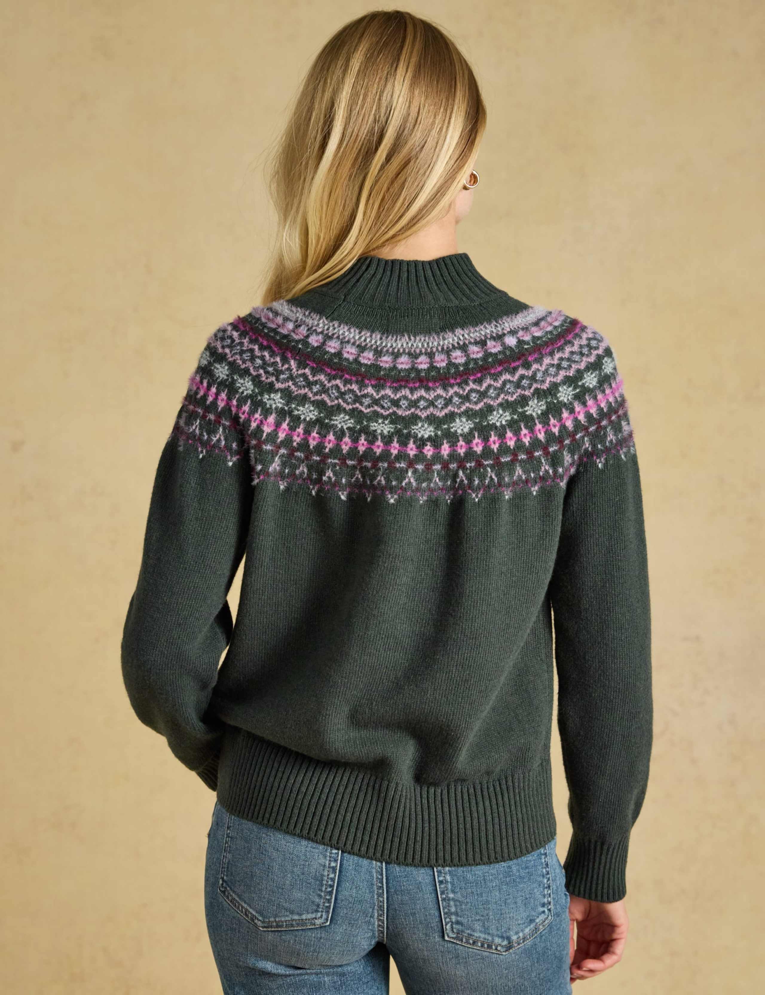 Cotton Rich Fair Isle Roll Neck Jumper with Wool 4 of 6
