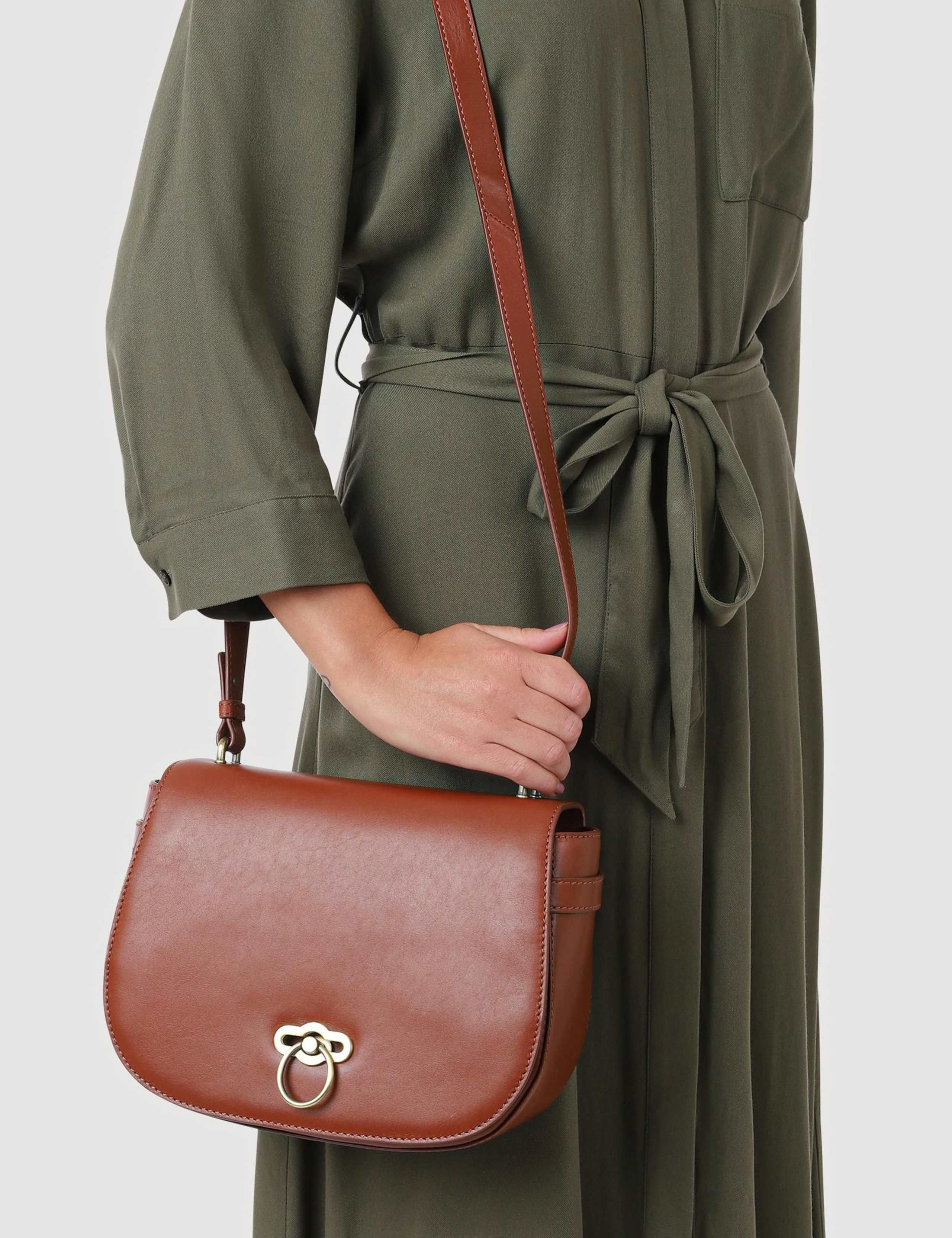 Leather Croc Effect Cross Body Shoulder Bag 4 of 4