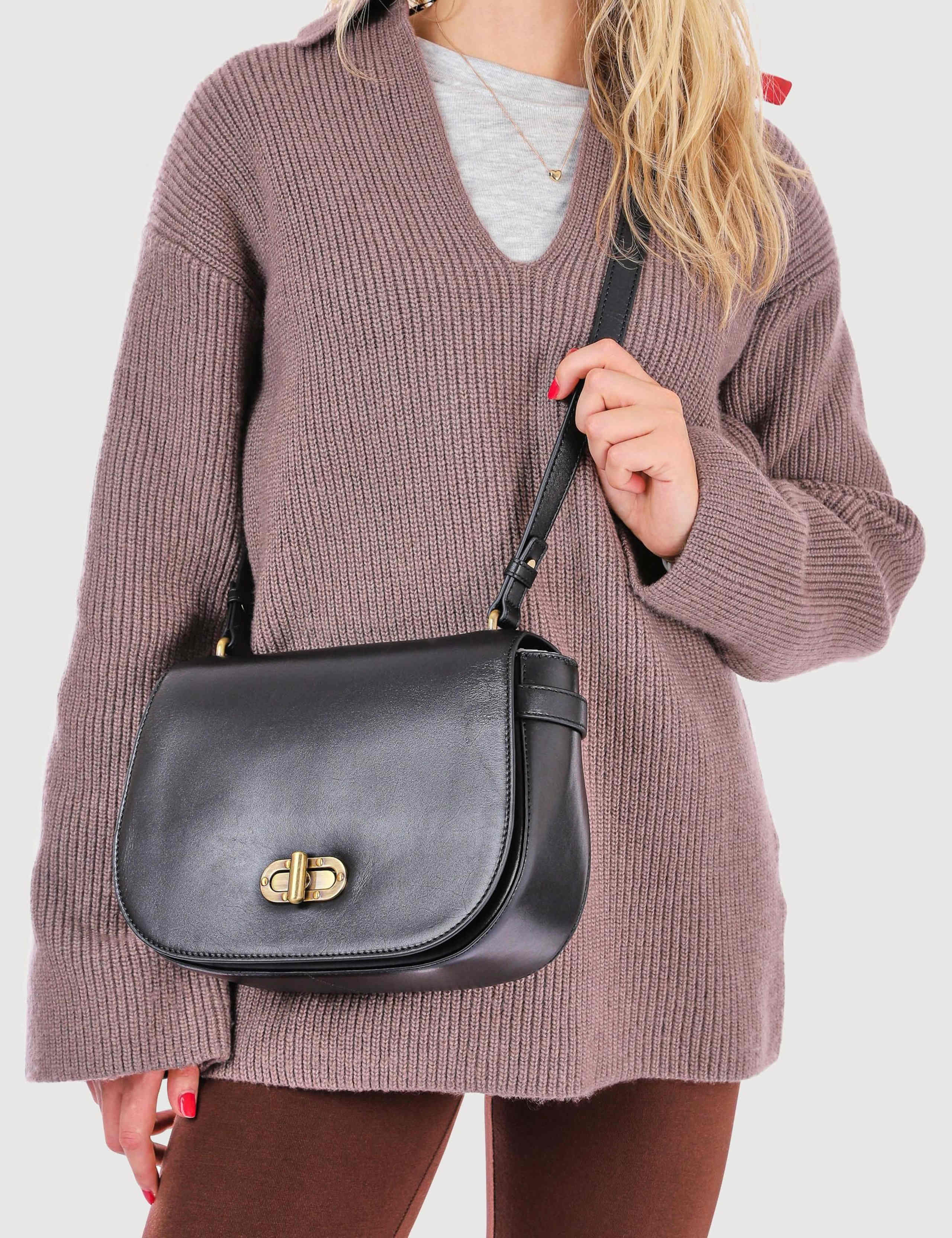 Leather Croc Effect Cross Body Shoulder Bag 1 of 5