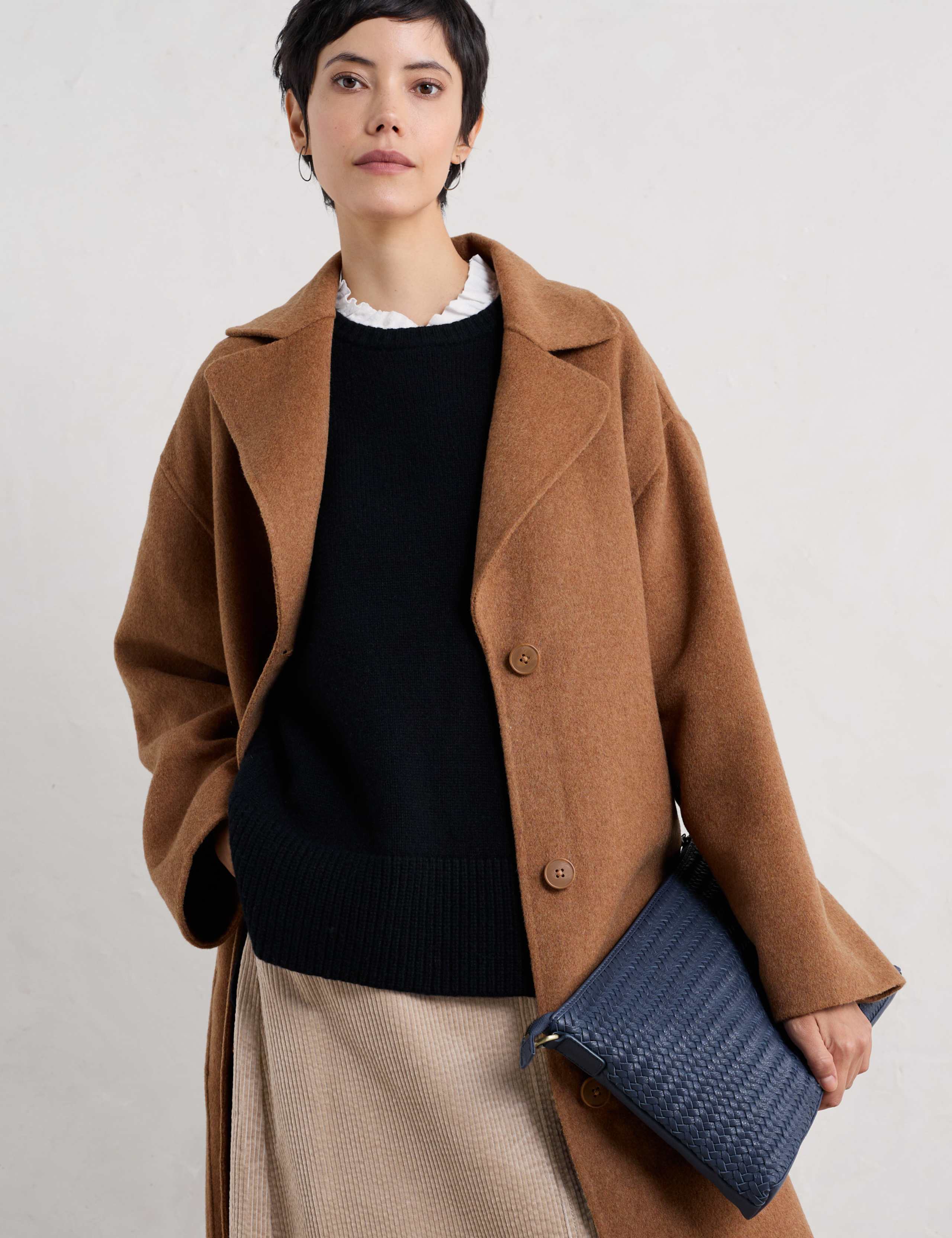 Merino Wool Rich Crew Neck Knitted Top 2 of 4