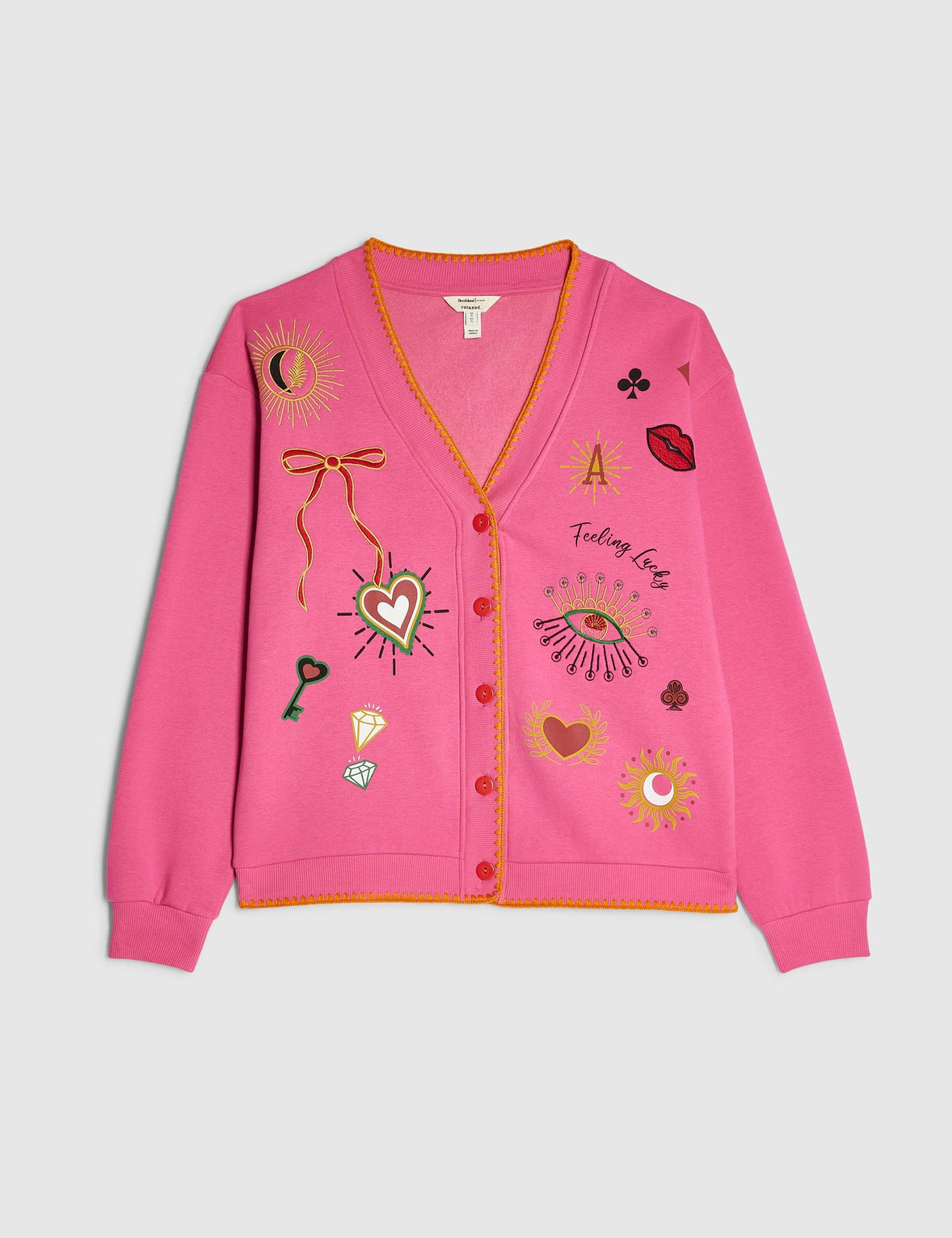 Pure Cotton Embroidered V-Neck Cardigan 4 of 6