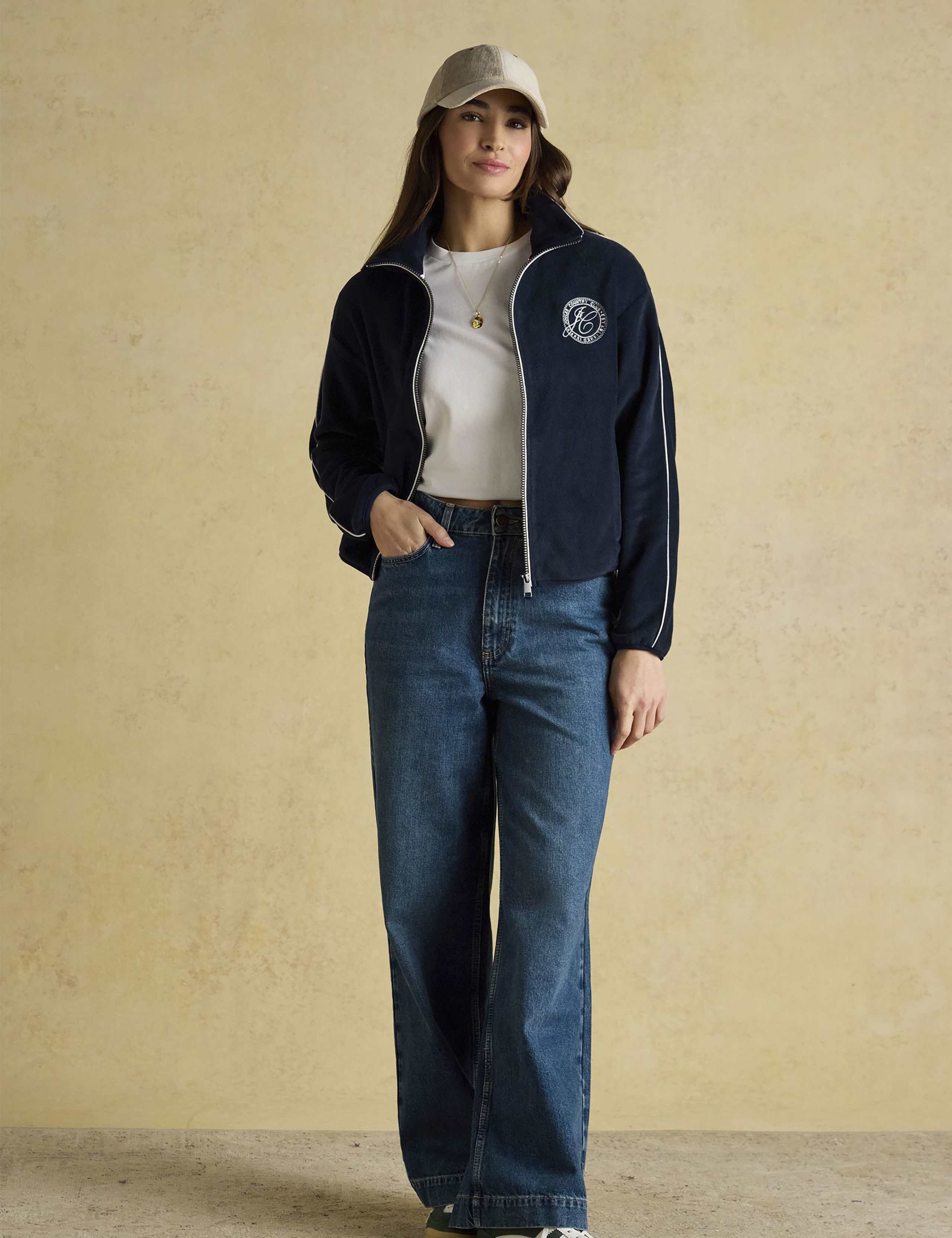 Fleece Funnel Neck Zip Up Jacket 2 of 8