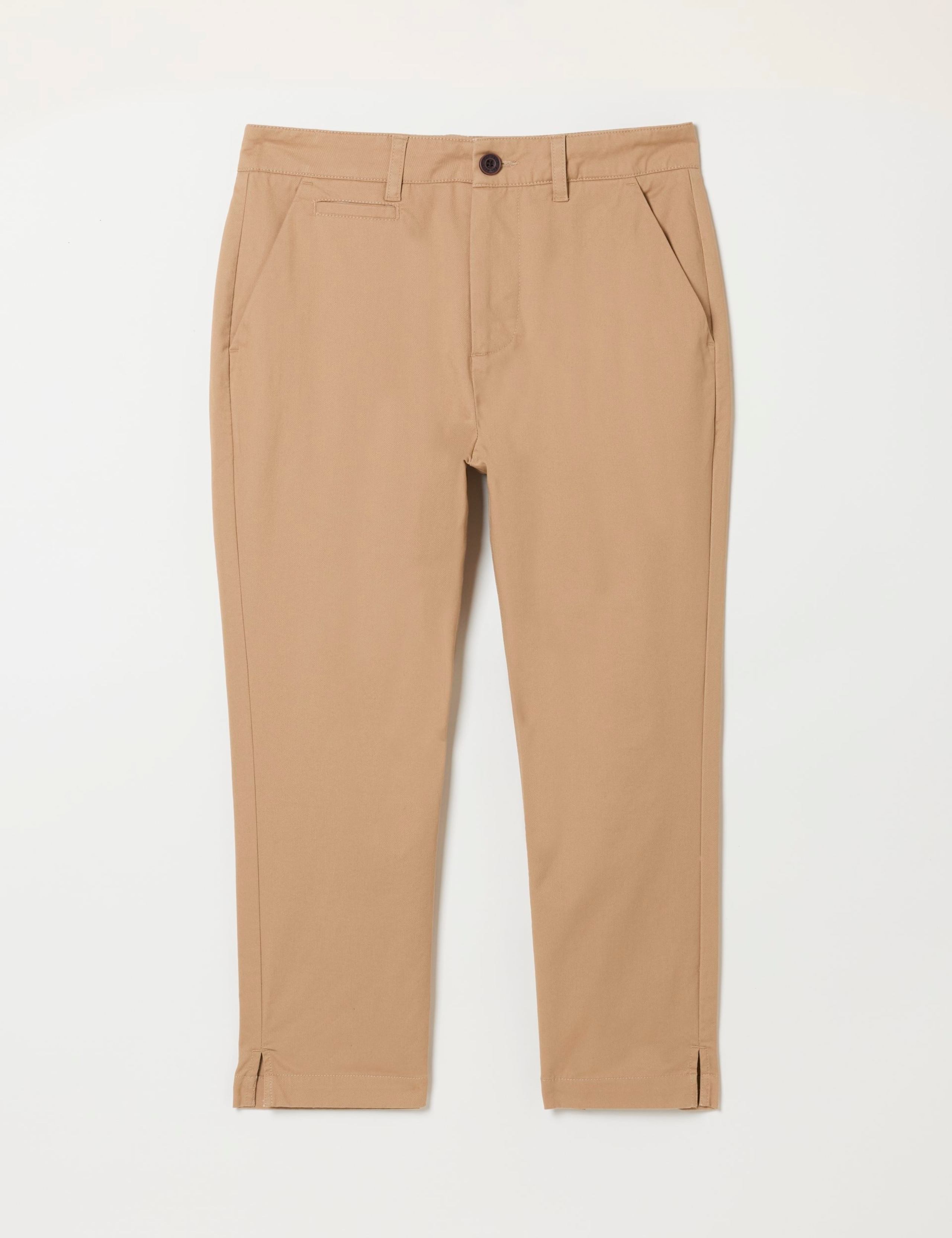 Cotton Rich Slim Fit Cropped Trousers 2 of 6
