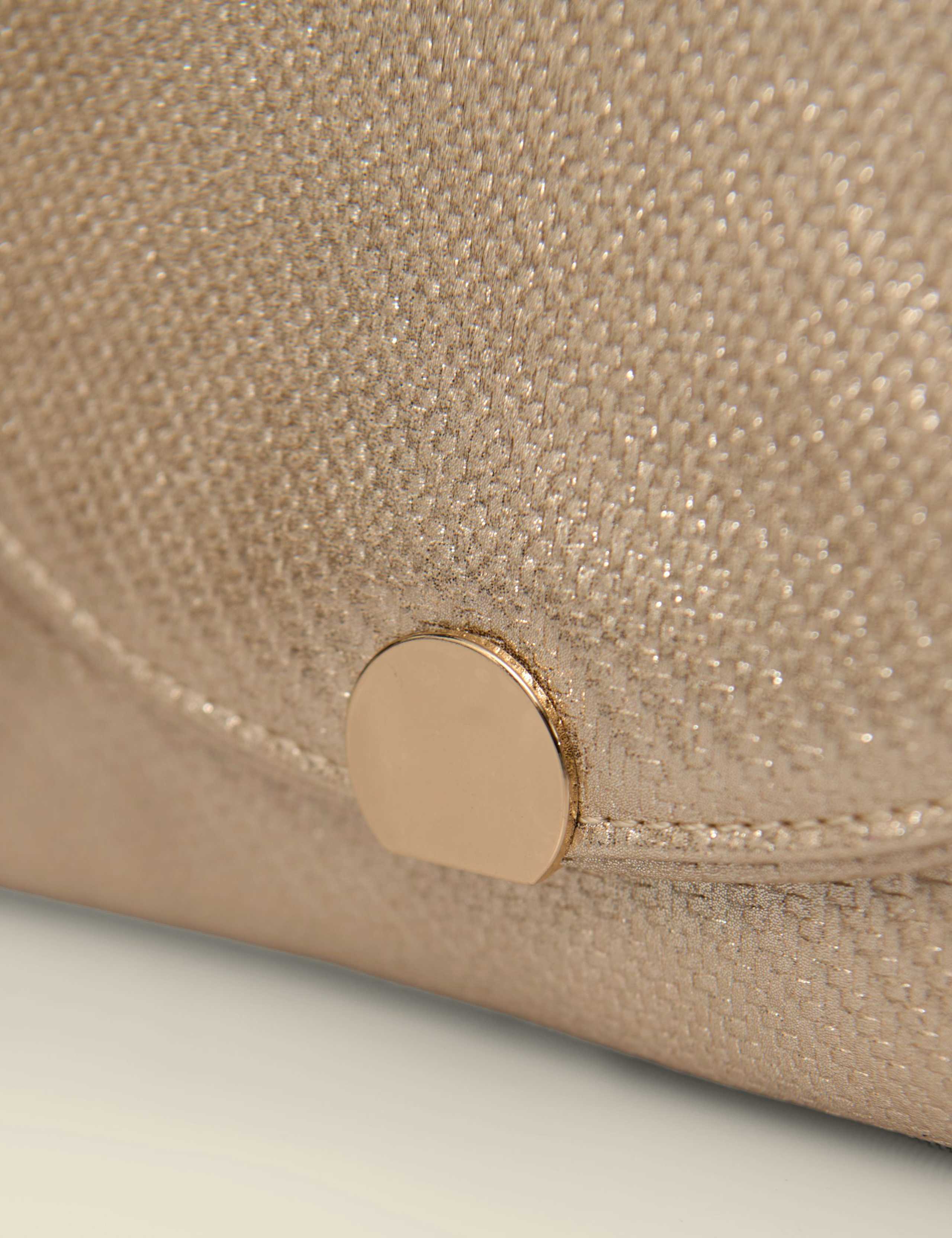 Metallic Textured Chain Strap Clutch Bag 5 of 5