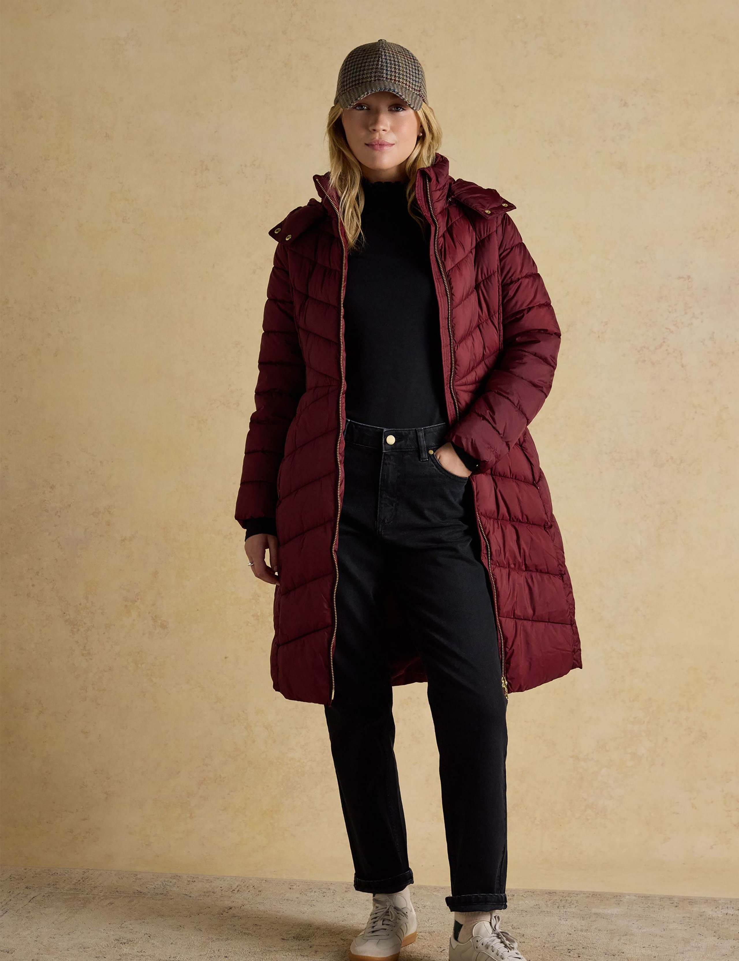 Padded Hooded High Neck Longline Coat 2 of 5