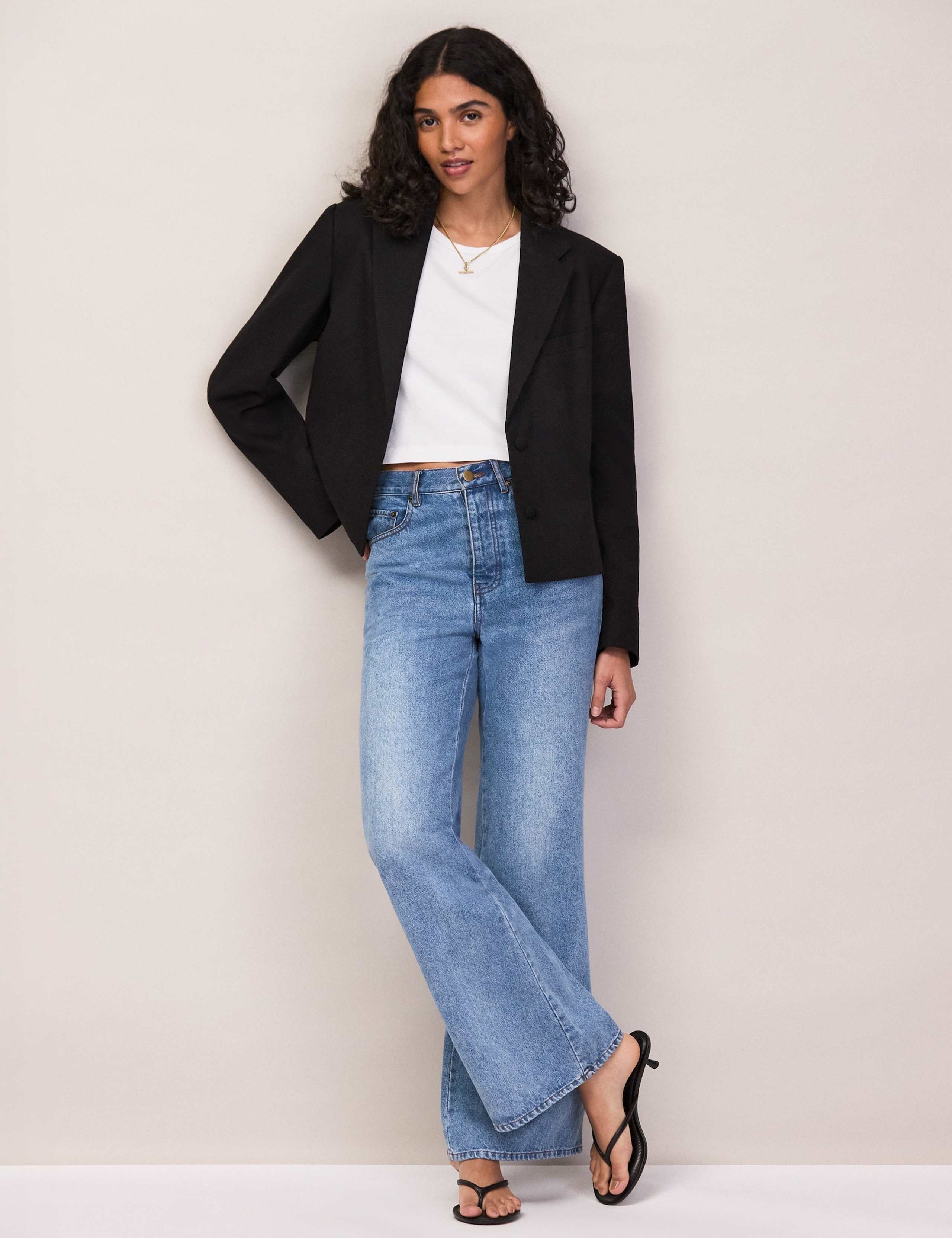 Cotton Rich Cropped Blazer 5 of 6