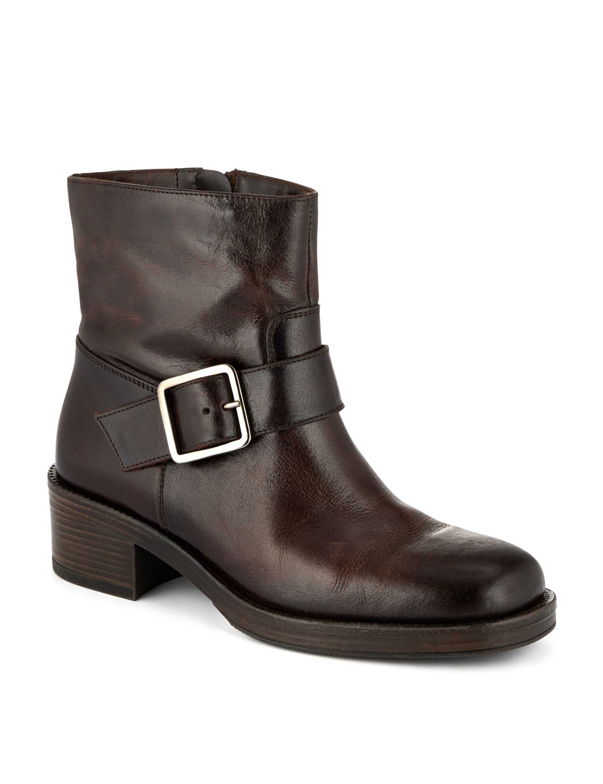 Leather Buckle Detail Ankle Boots 3 of 7