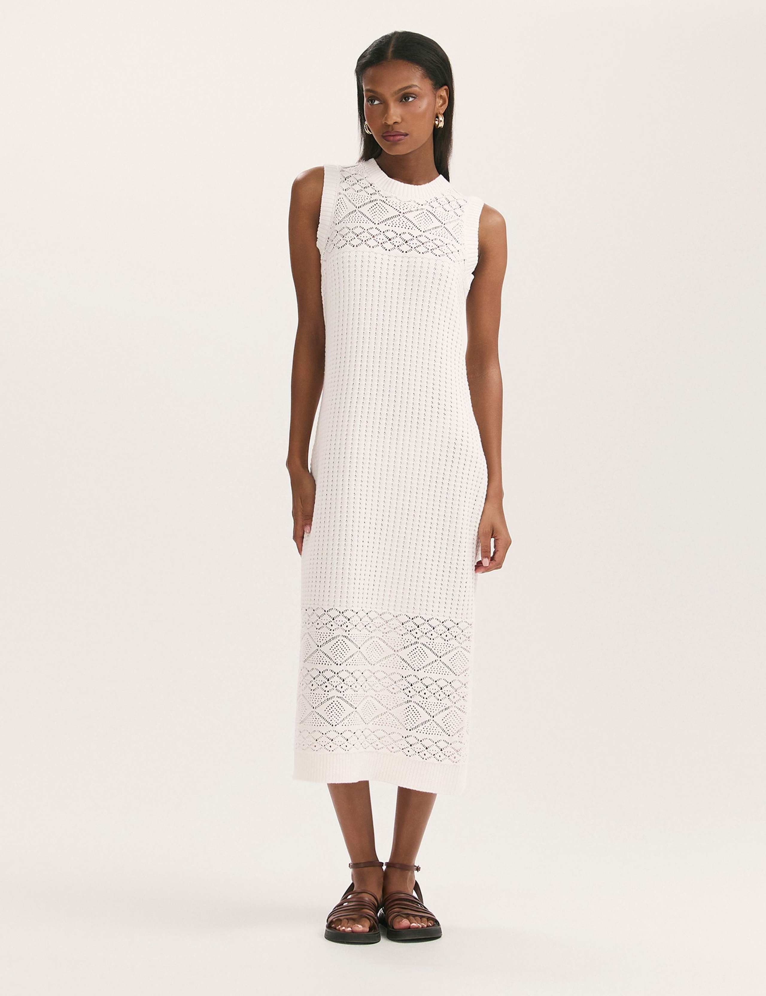 Pure Cotton Knitted Midi Bodycon Dress 1 of 4