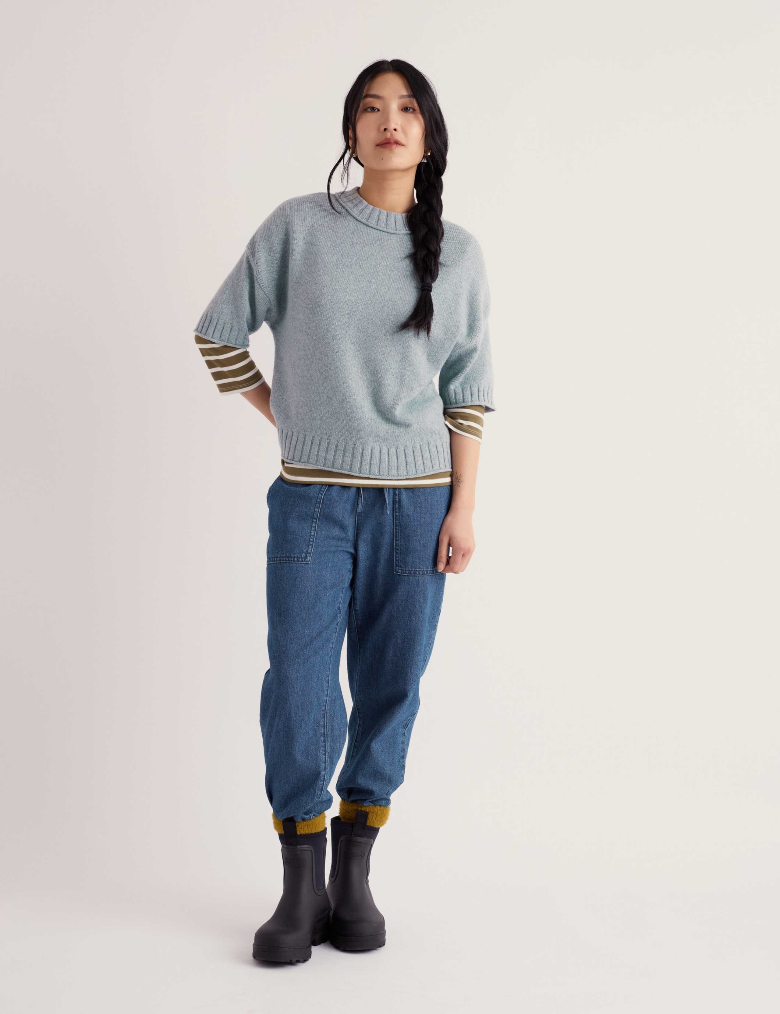 Cotton Blend Relaxed Jumper with Merino Wool 5 of 6